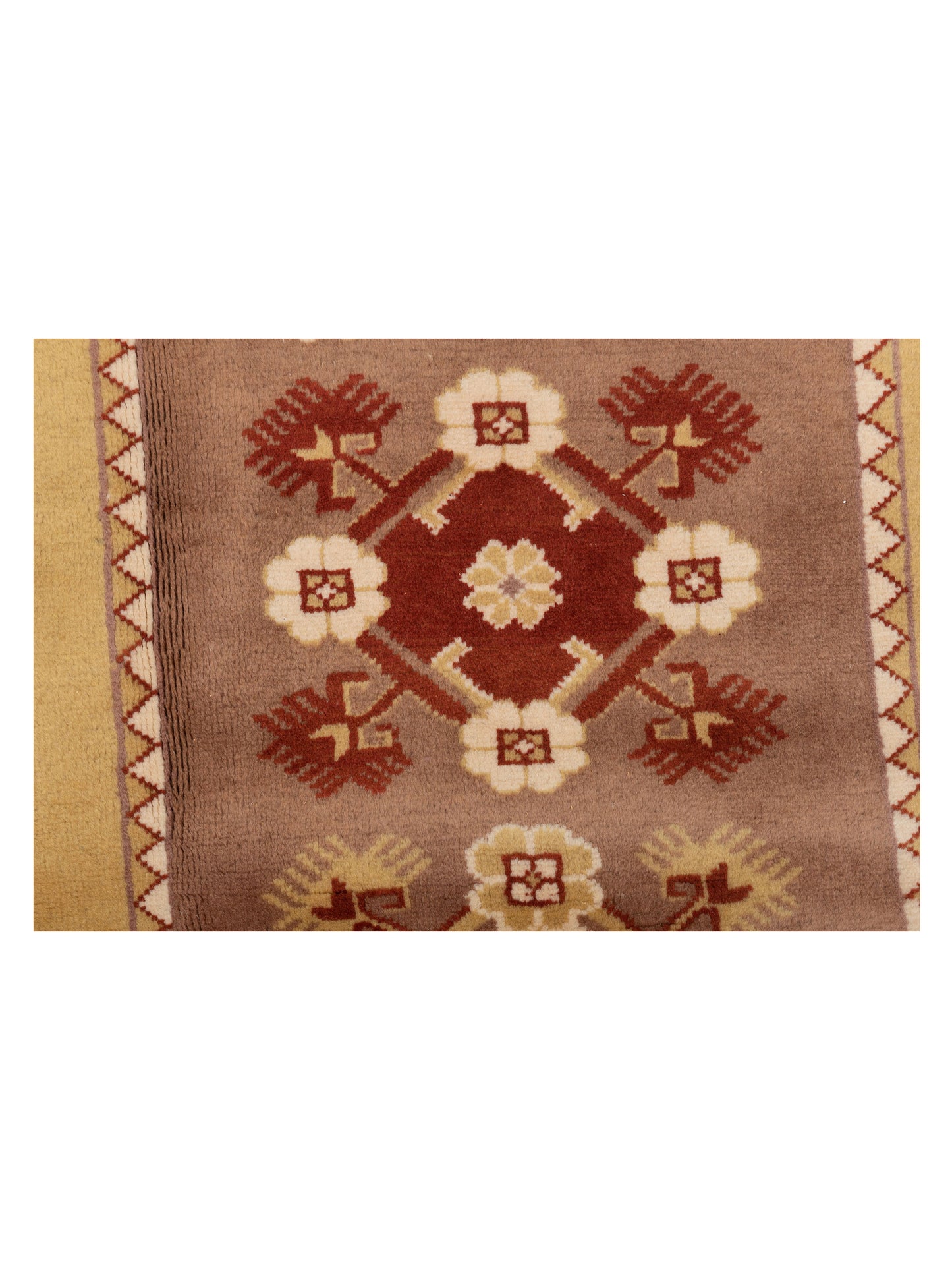 Milas 146221 Purple Ivory 5.6x8.4 Hand Knotted Rug