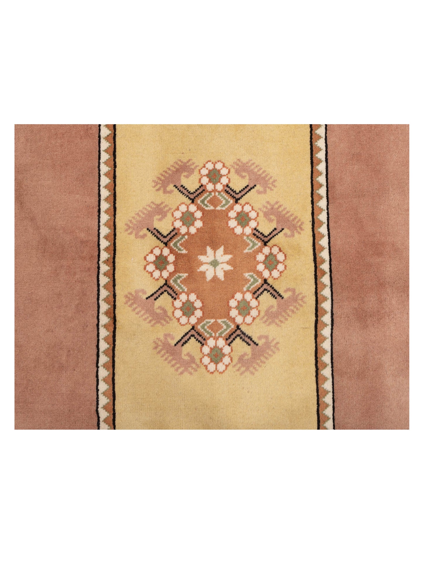Milas 146225 Brown Green 5.2x8.3 Hand Knotted Rug