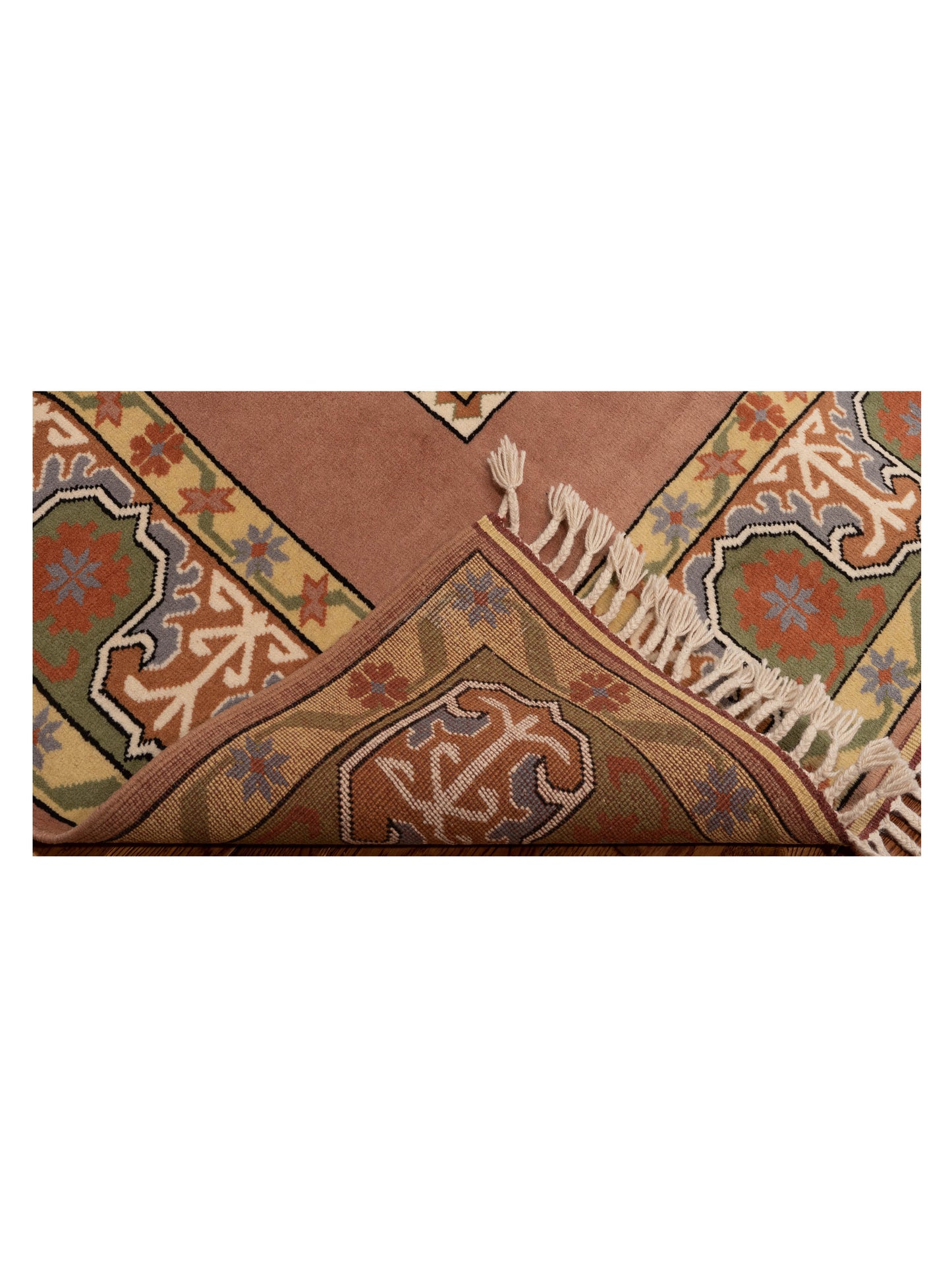 Milas 146225 Brown Green 5.2x8.3 Hand Knotted Rug