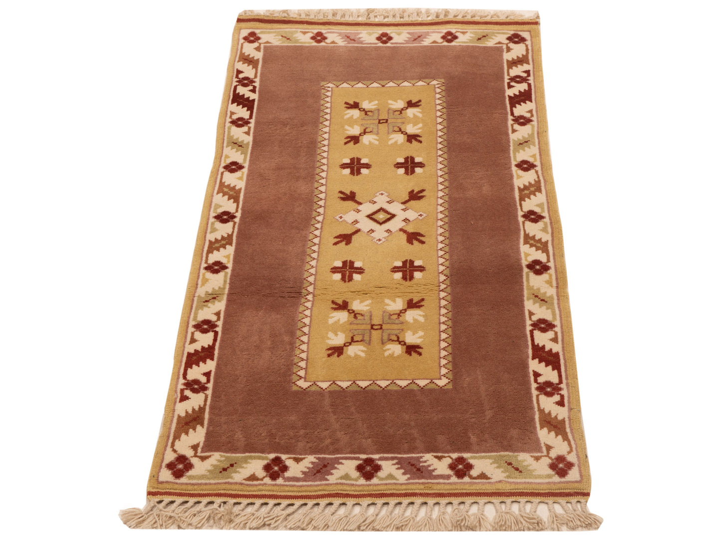 Milas 146226 Gold Purple 2.8x5.2 Hand Knotted Rug
