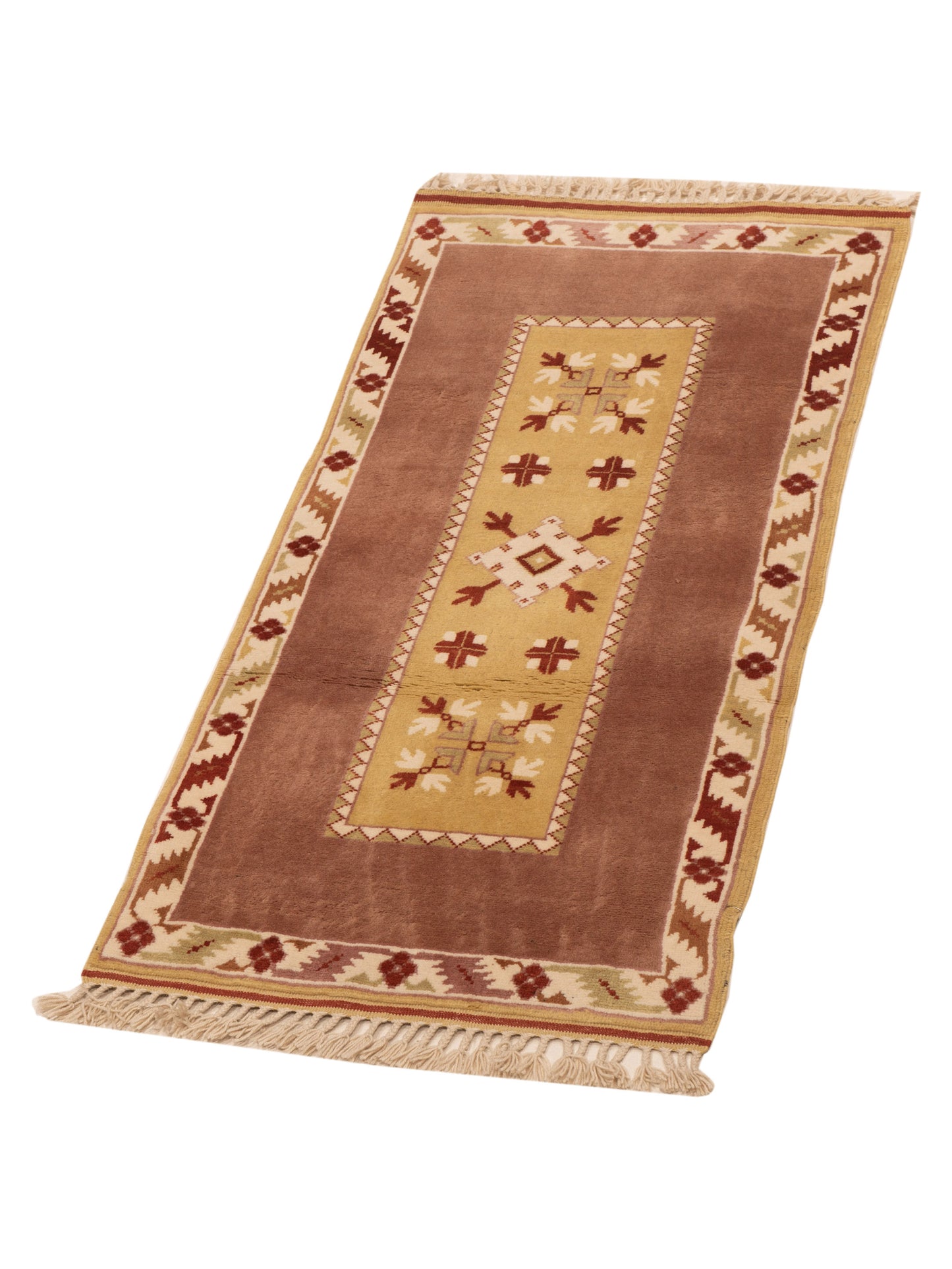 Milas 146226 Gold Purple 2.8x5.2 Hand Knotted Rug