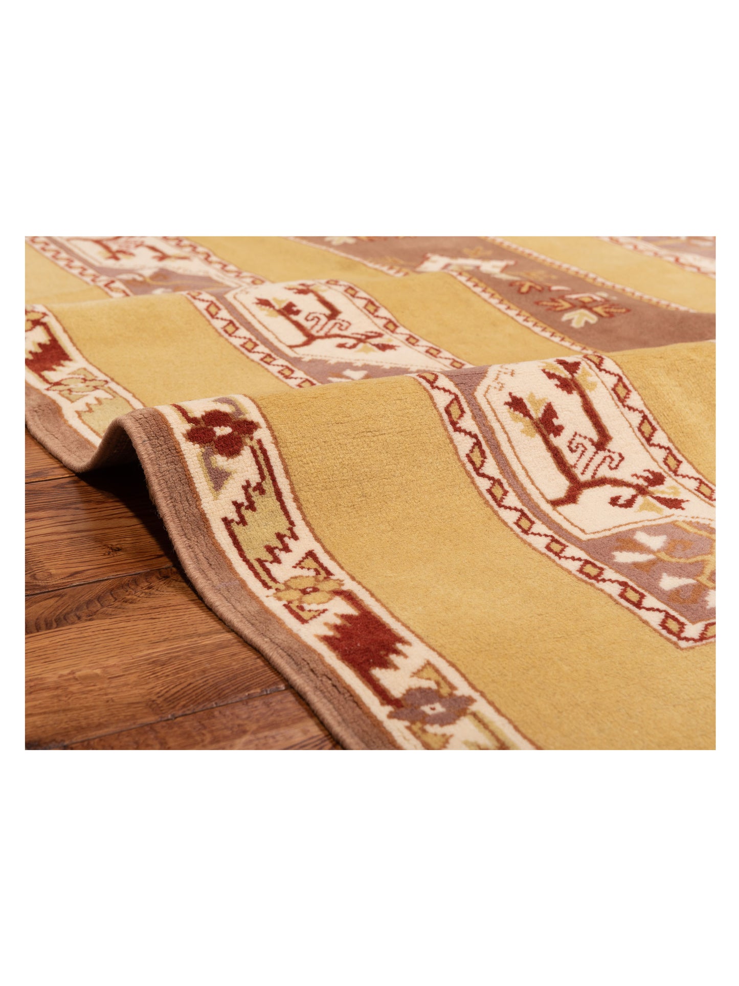 Milas 146231 Purple Gold 5.5x8.8 Hand Knotted Rug