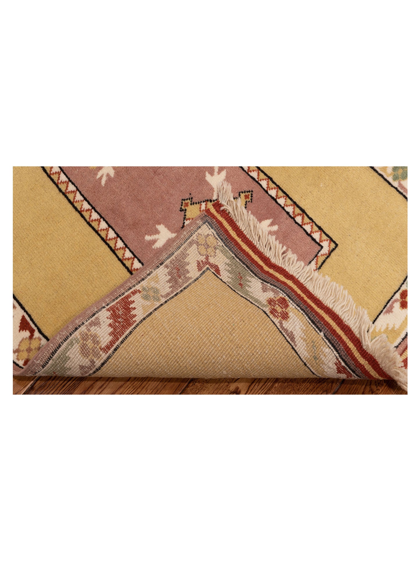Milas 146232 Purple Gold 2.10x10 Hand Knotted Rug