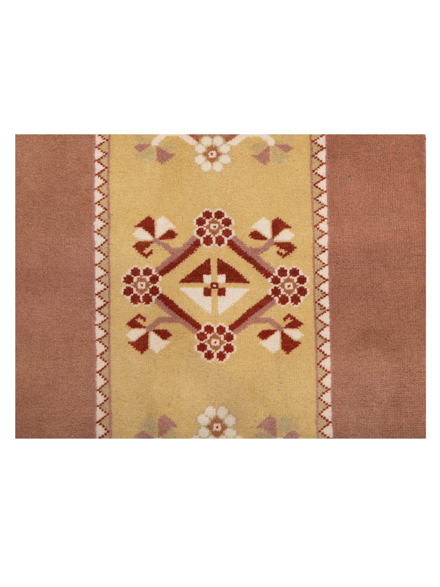 Milas 146236 Gold Brown 2.9x9.10 Hand Knotted Rug