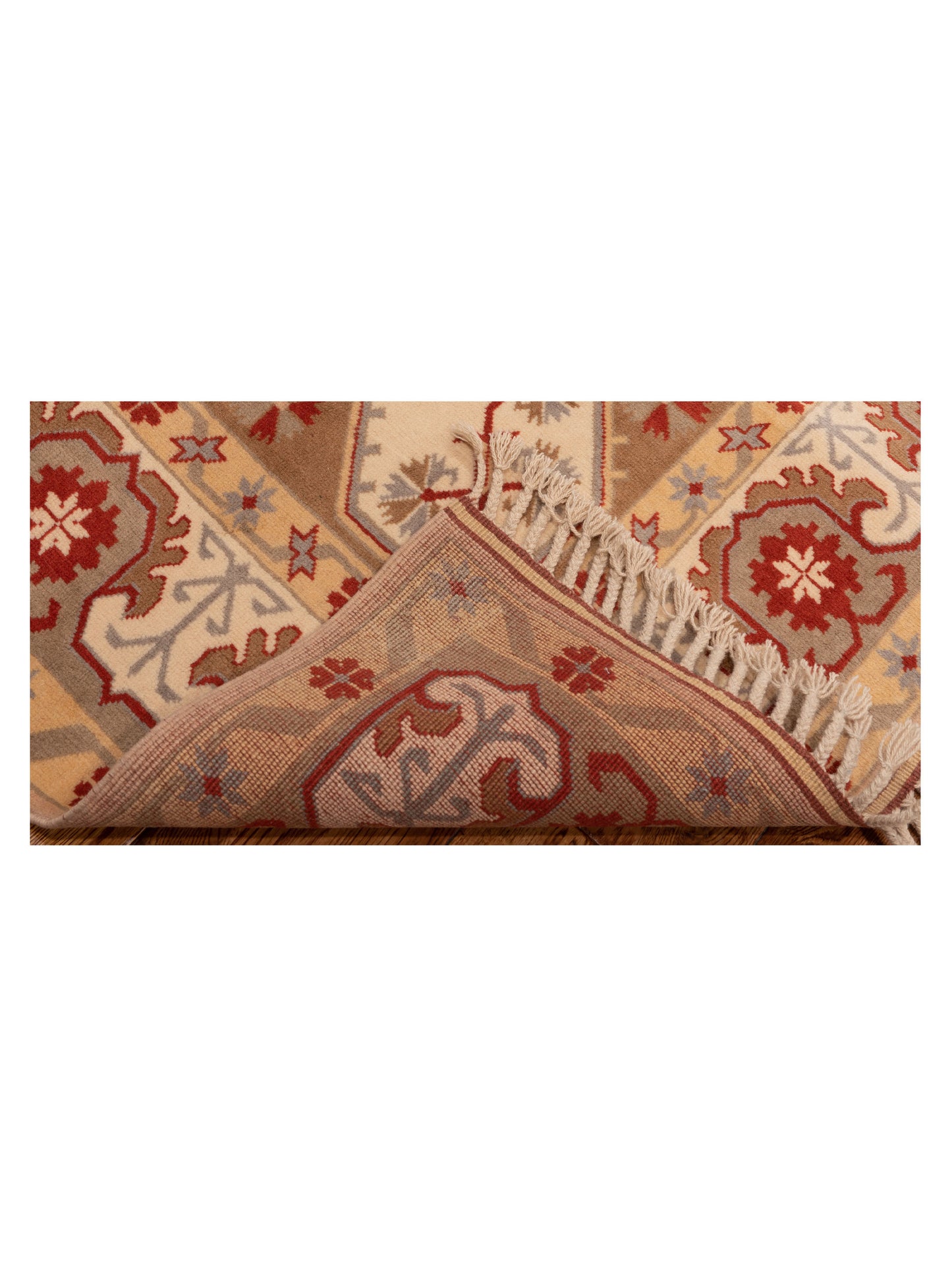 Milas 146238 Brown Ivory 5.3x8.9 Hand Knotted Rug