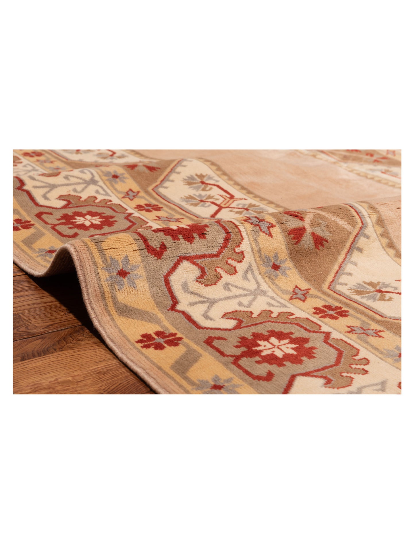 Milas 146238 Brown Ivory 5.3x8.9 Hand Knotted Rug