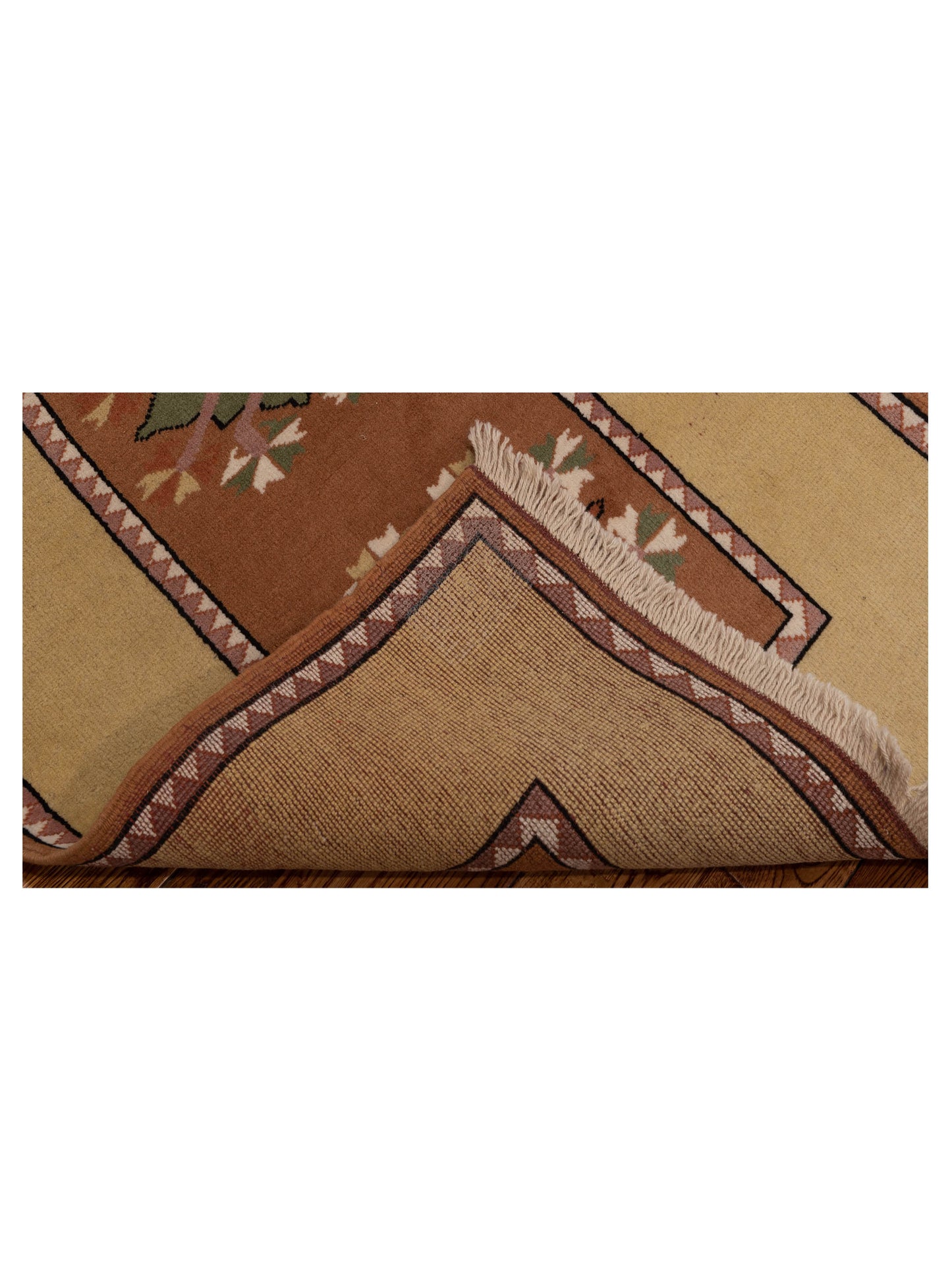 Milas 146247 Brown Gold 2.9x8.6 Hand Knotted Rug