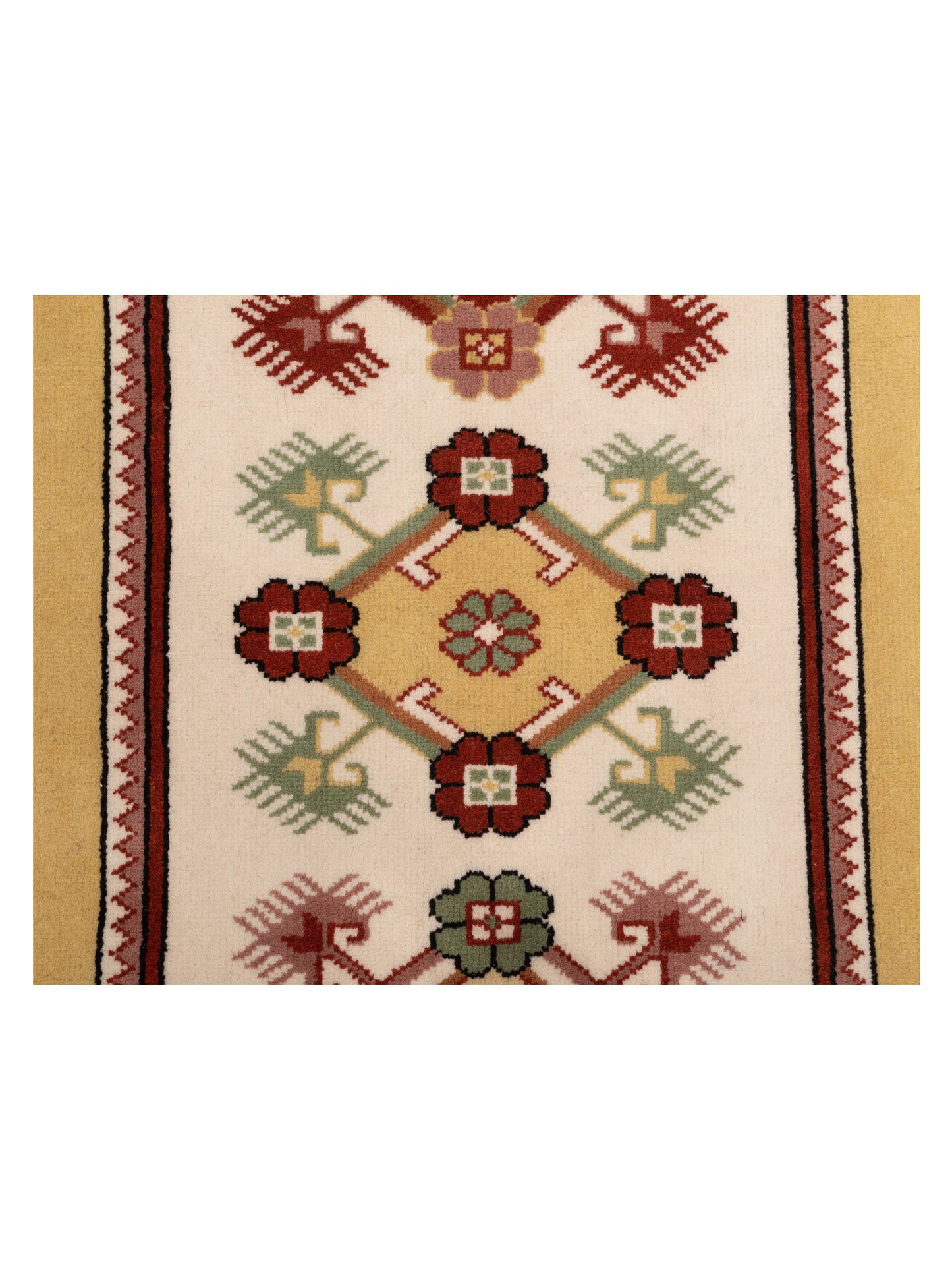 Milas 146248 Ivory Gold 4.1x7.4 Hand Knotted Rug