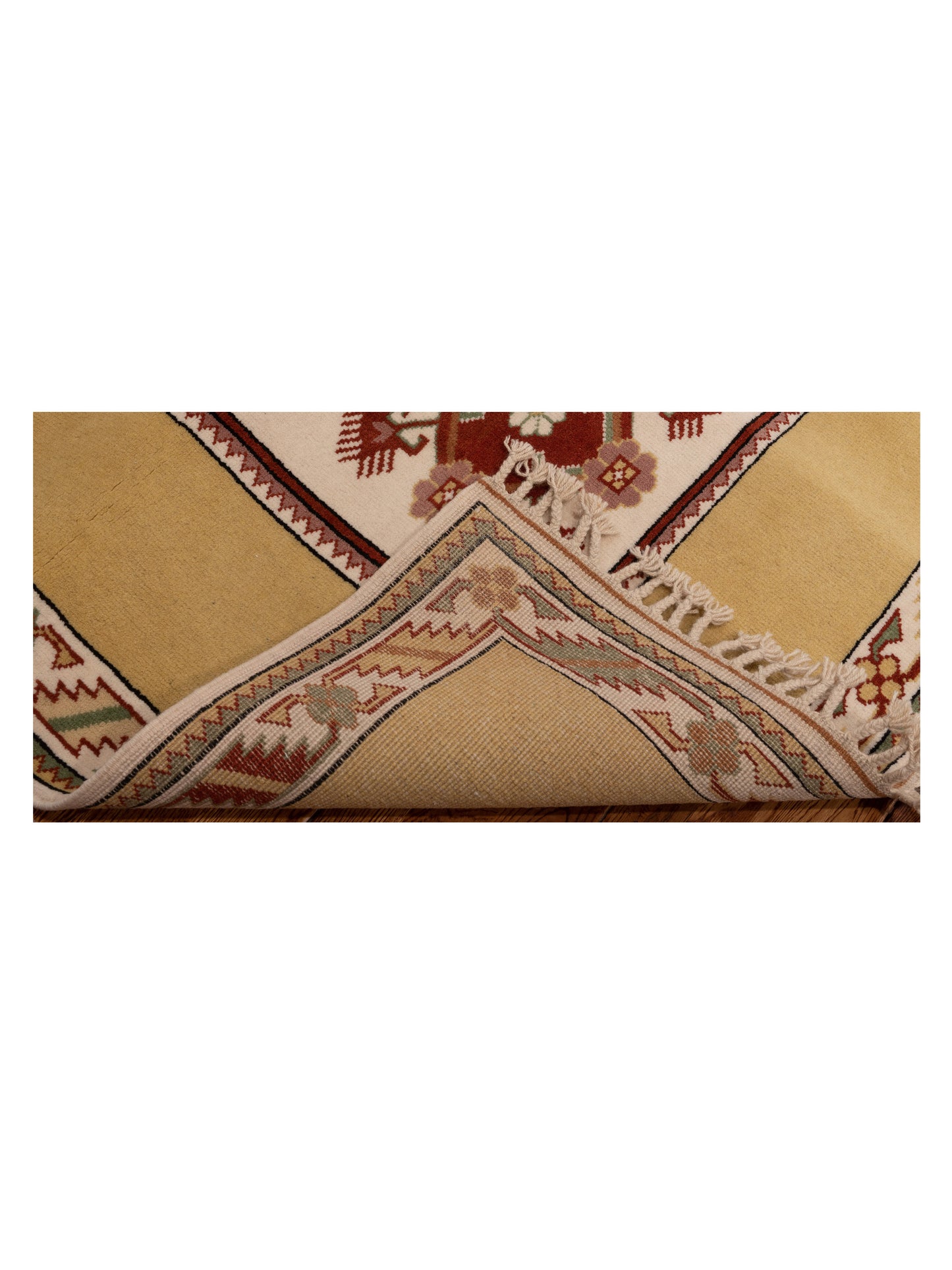 Milas 146248 Ivory Gold 4.1x7.4 Hand Knotted Rug