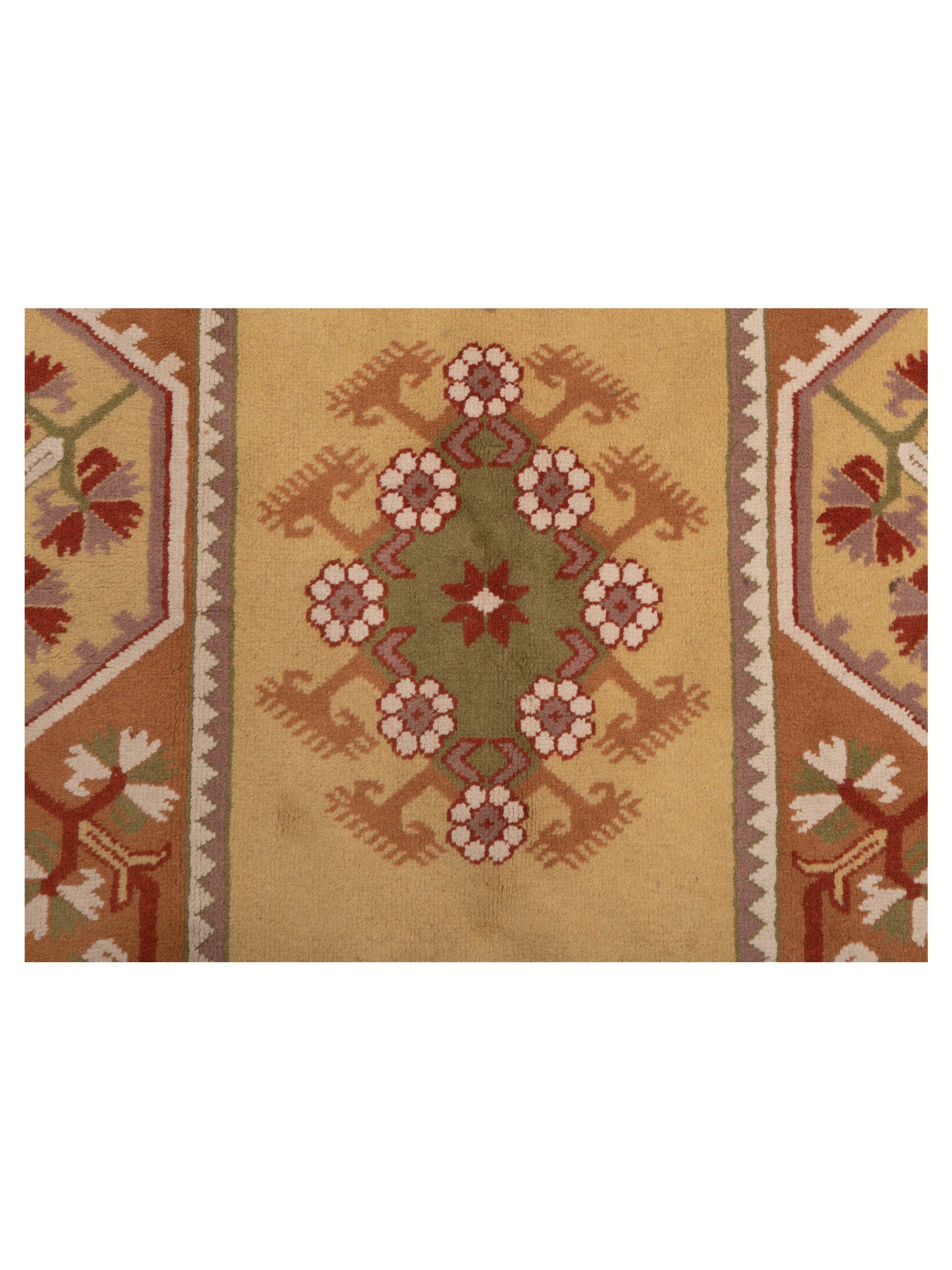 Milas 146251 Gold Purple 5.3x8.9 Hand Knotted Rug