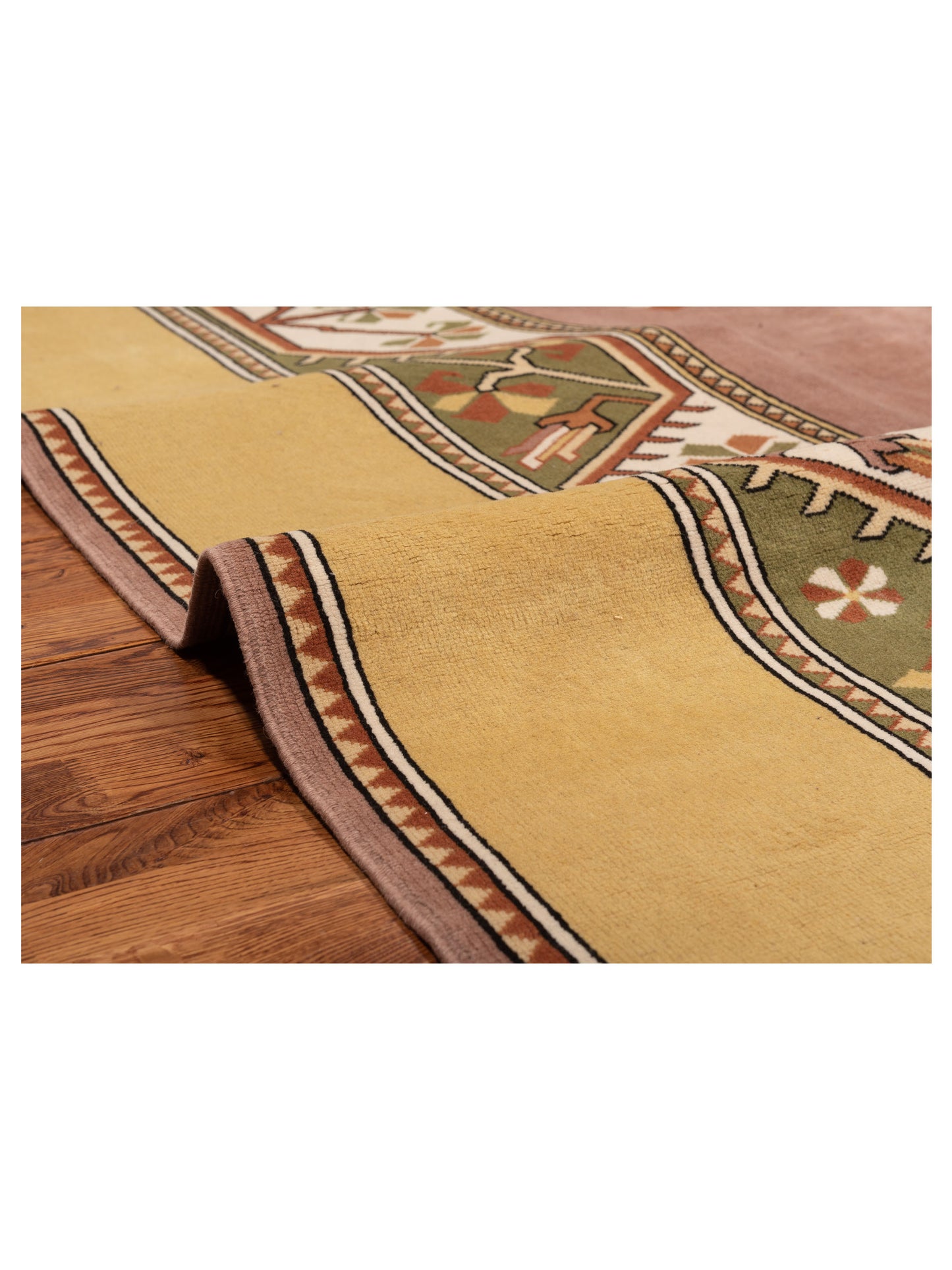 Milas 146255 Purple Gold 6.8x9.10 Hand Knotted Rug