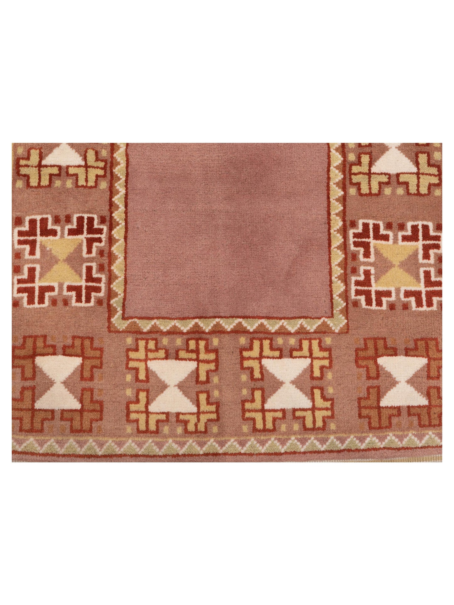 Milas 146257 Purple Brown 2.8x9.8 Hand Knotted Rug