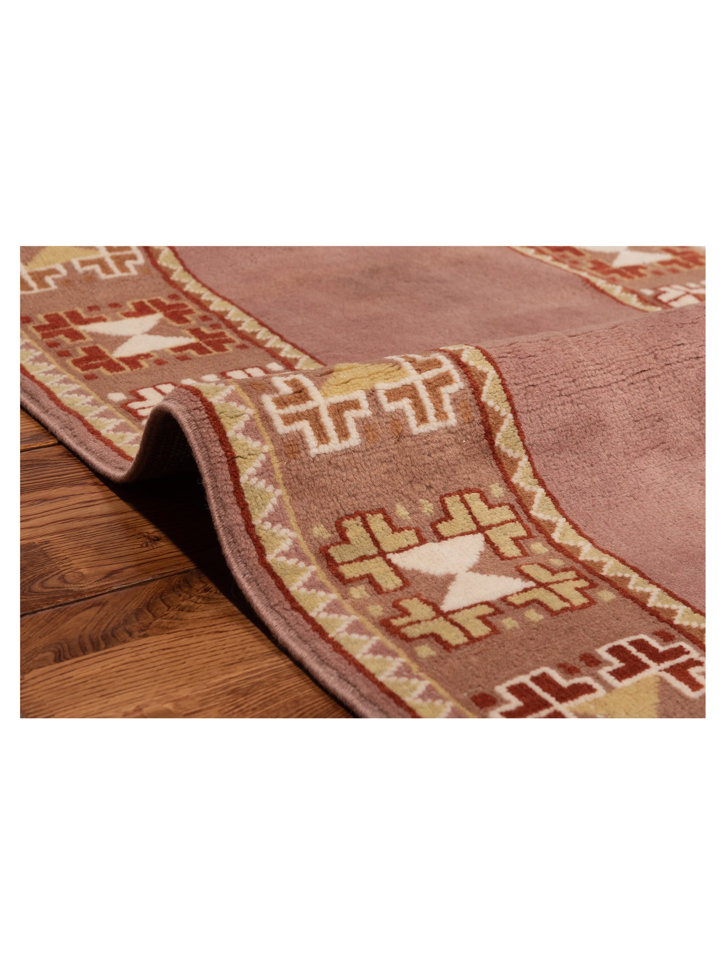Milas 146257 Purple Brown 2.8x9.8 Hand Knotted Rug