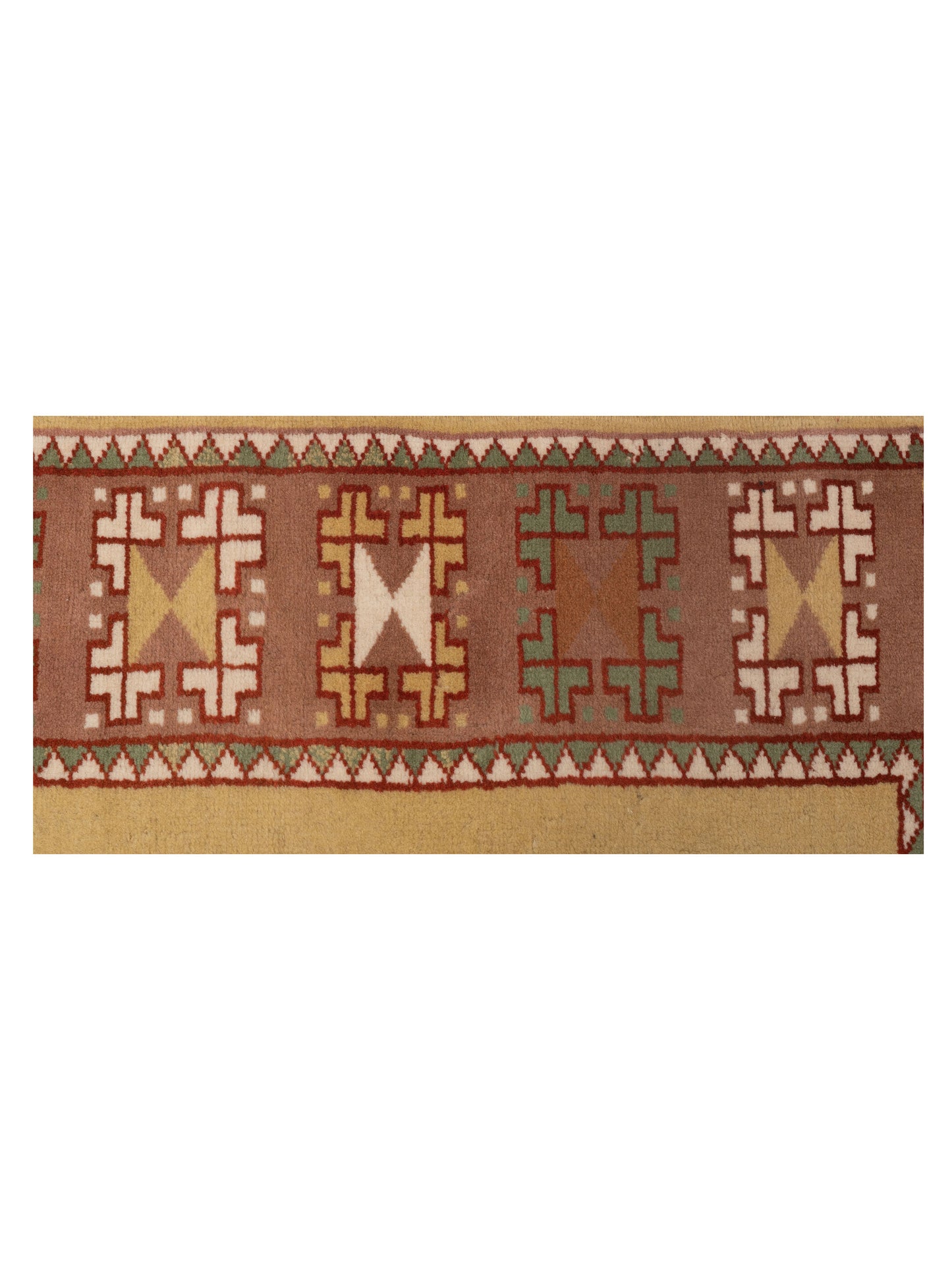 Milas 146259 Gold Brown 2.8x10 Hand Knotted Rug