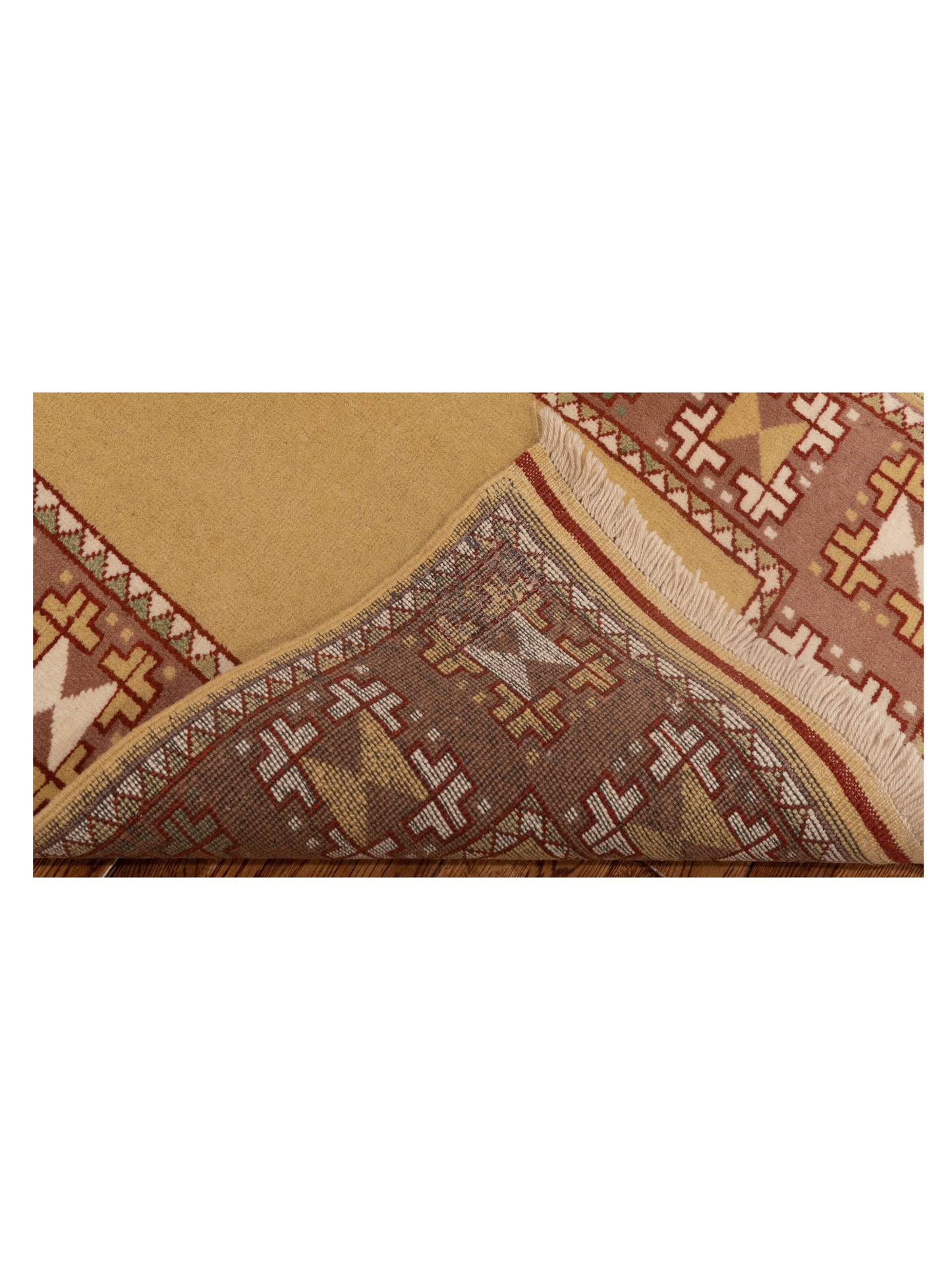 Milas 146259 Gold Brown 2.8x10 Hand Knotted Rug