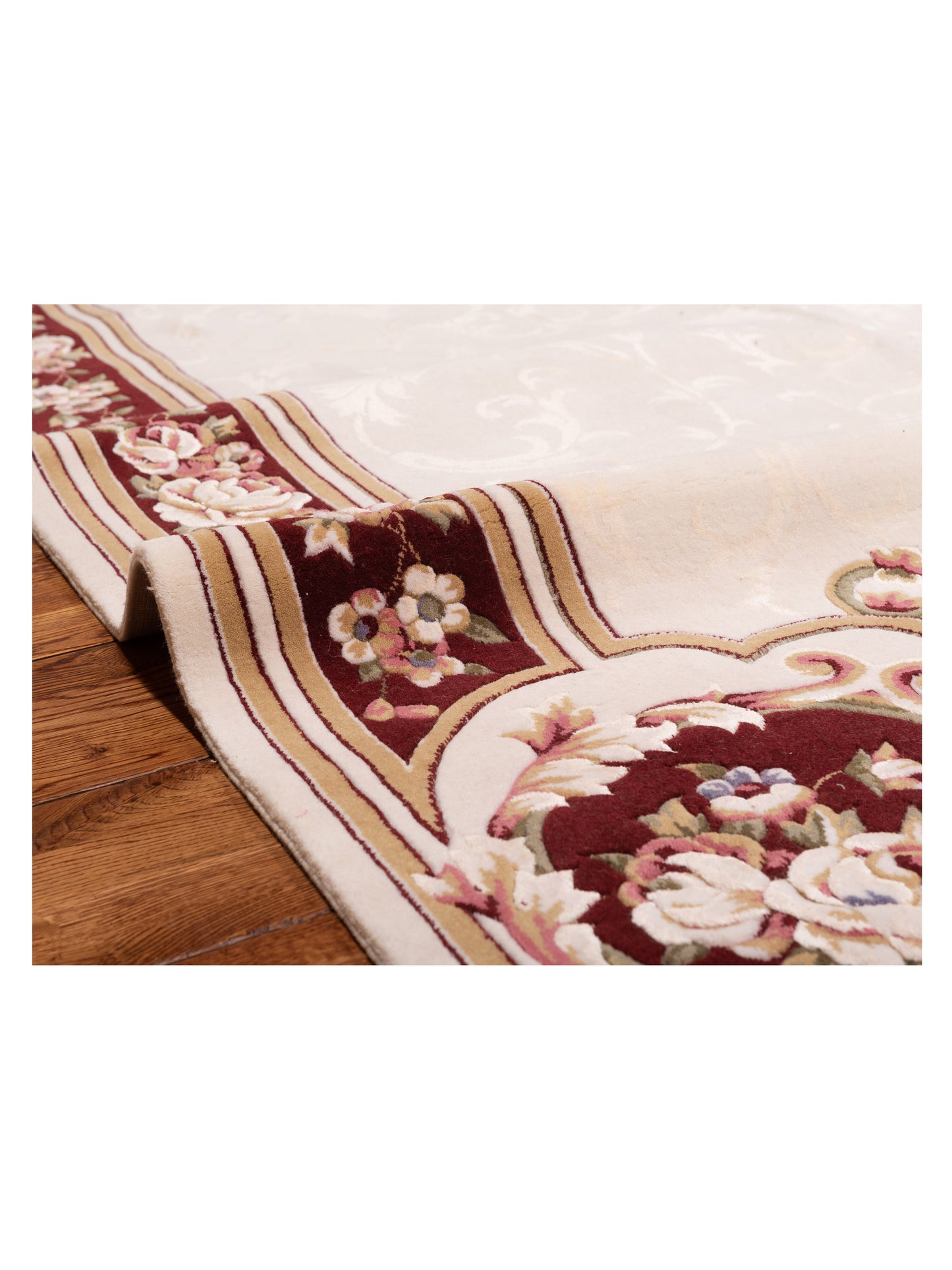 Alara 146384 Ivory Red 6.6x9.8 Machine Made Rug