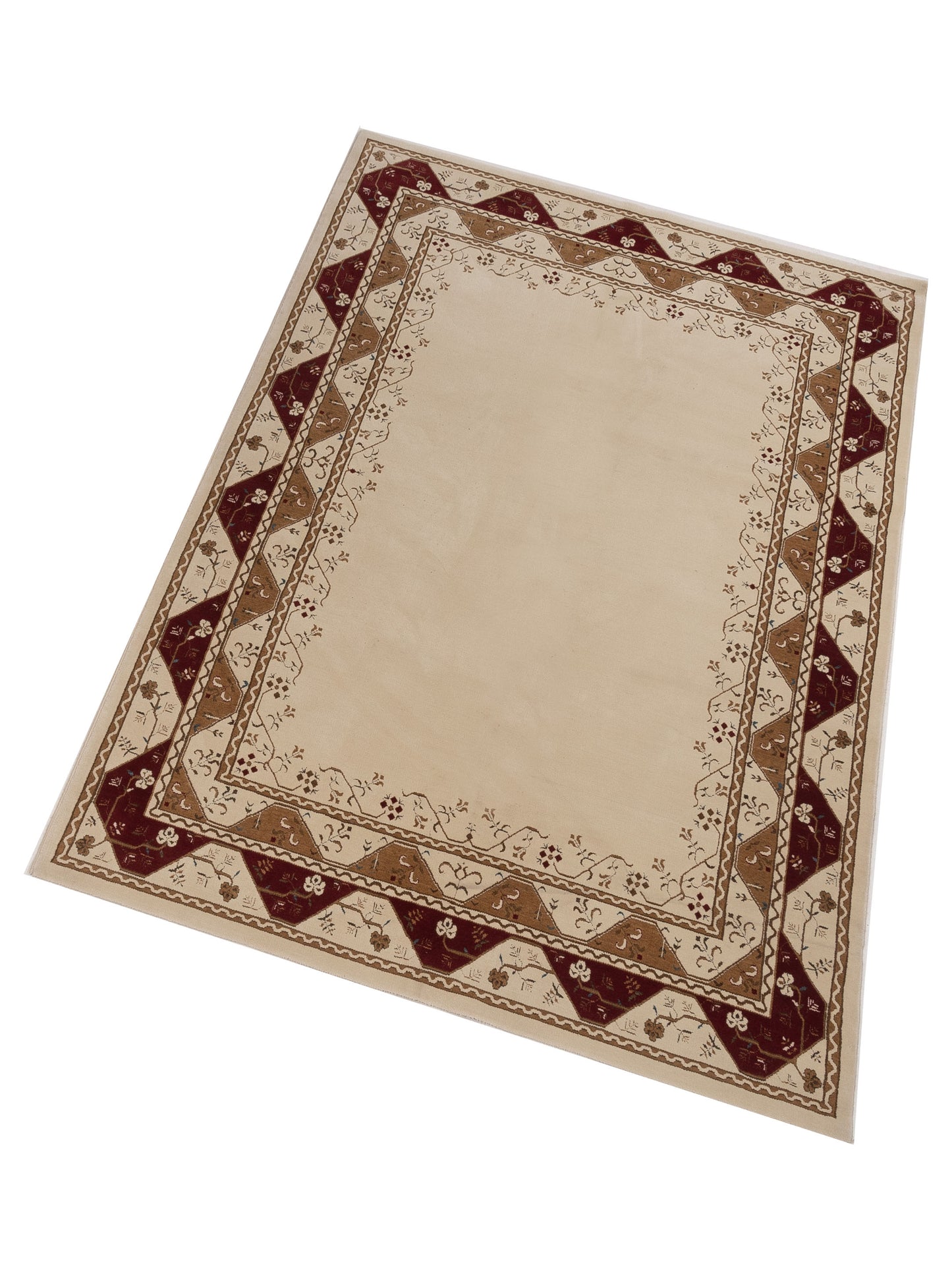 Alara 146389 Ivory Red 6.6x9.8 Machine Made Rug