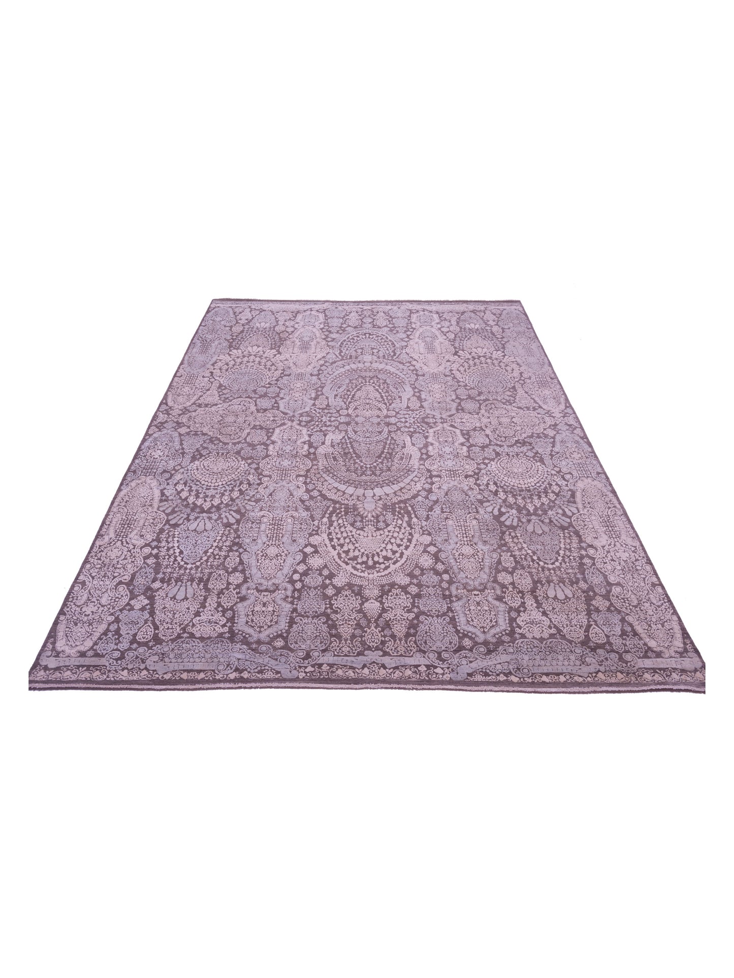 Dazzling 146431 Gray Gray 9x11.10 Hand Knotted Rug