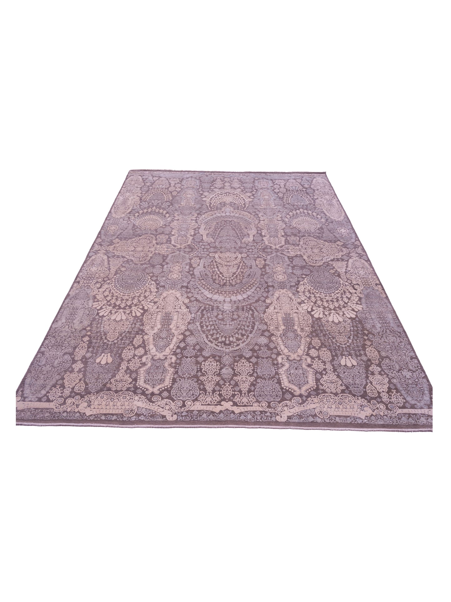 Dazzling 146431 Gray Gray 9x11.10 Hand Knotted Rug
