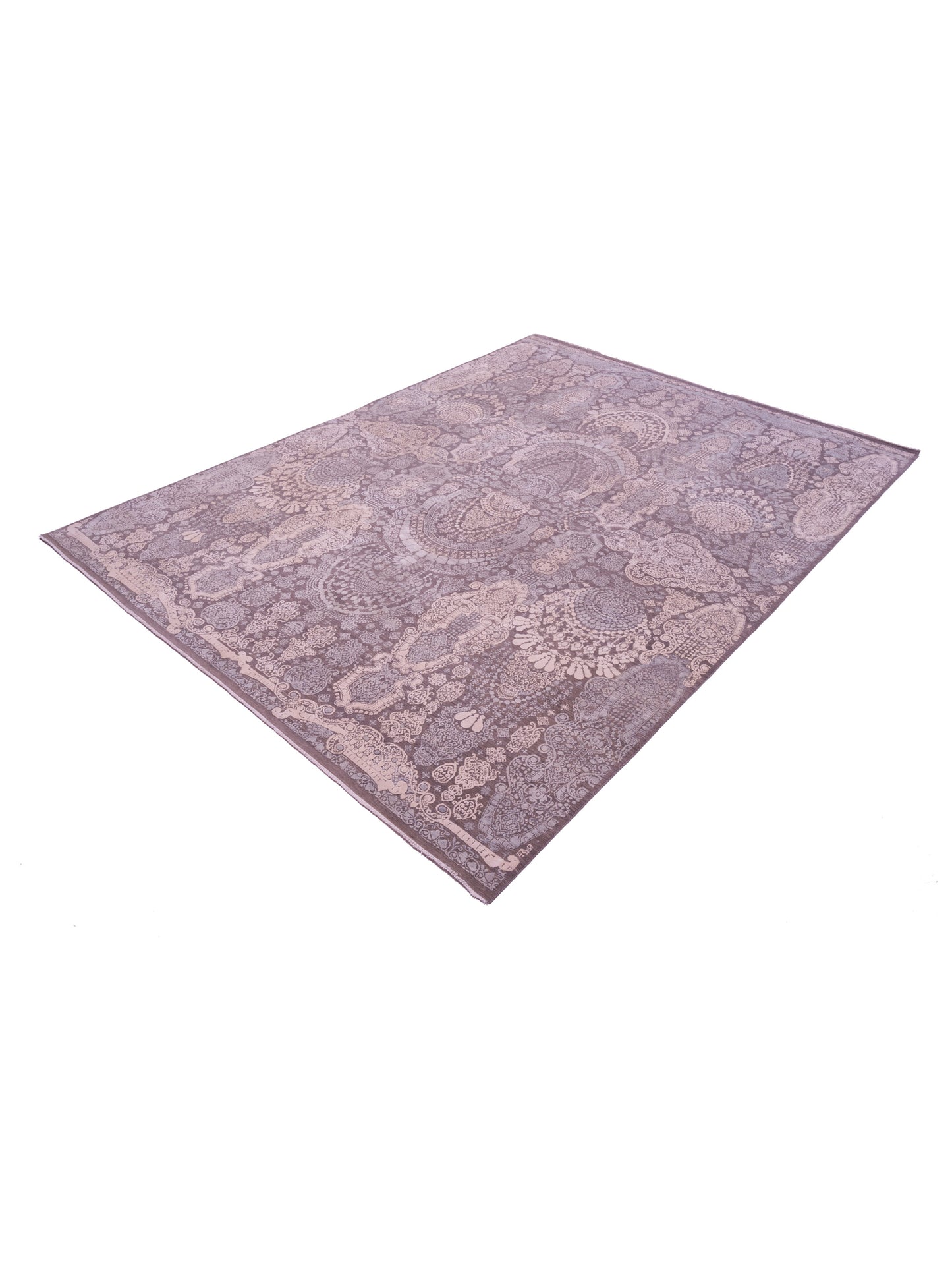 Dazzling 146431 Gray Gray 9x11.10 Hand Knotted Rug