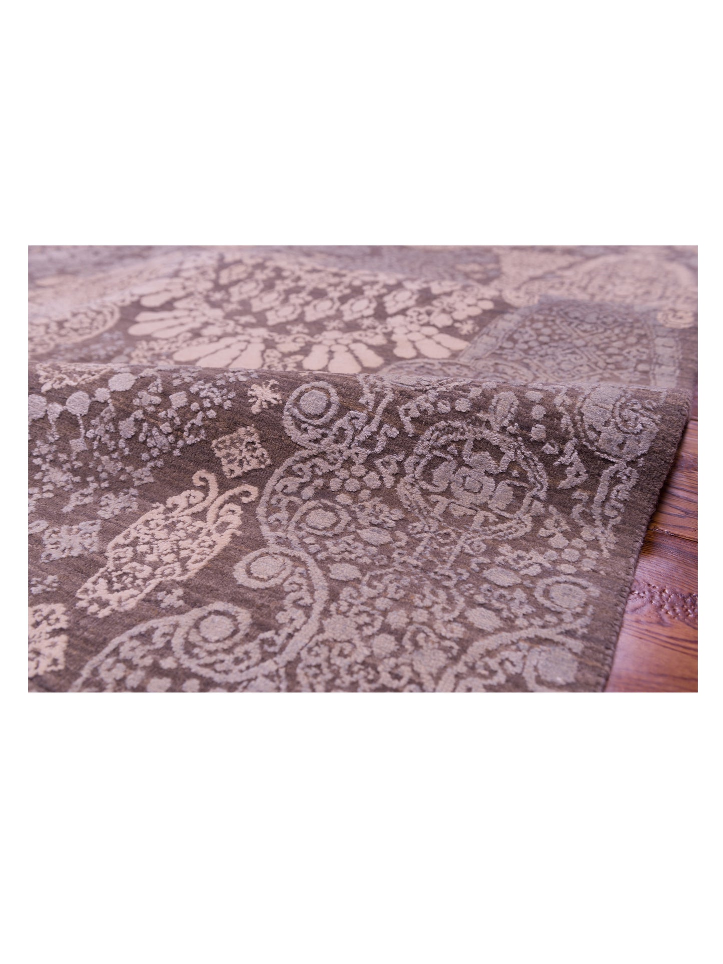 Dazzling 146431 Gray Gray 9x11.10 Hand Knotted Rug