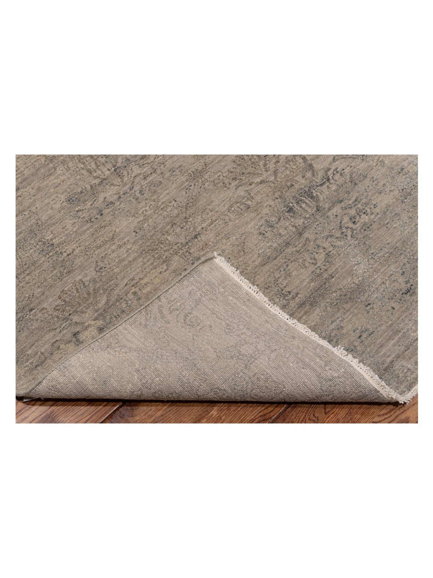 Dazzling 146435 Silver Green 8.2x10.1 Hand Knotted Rug