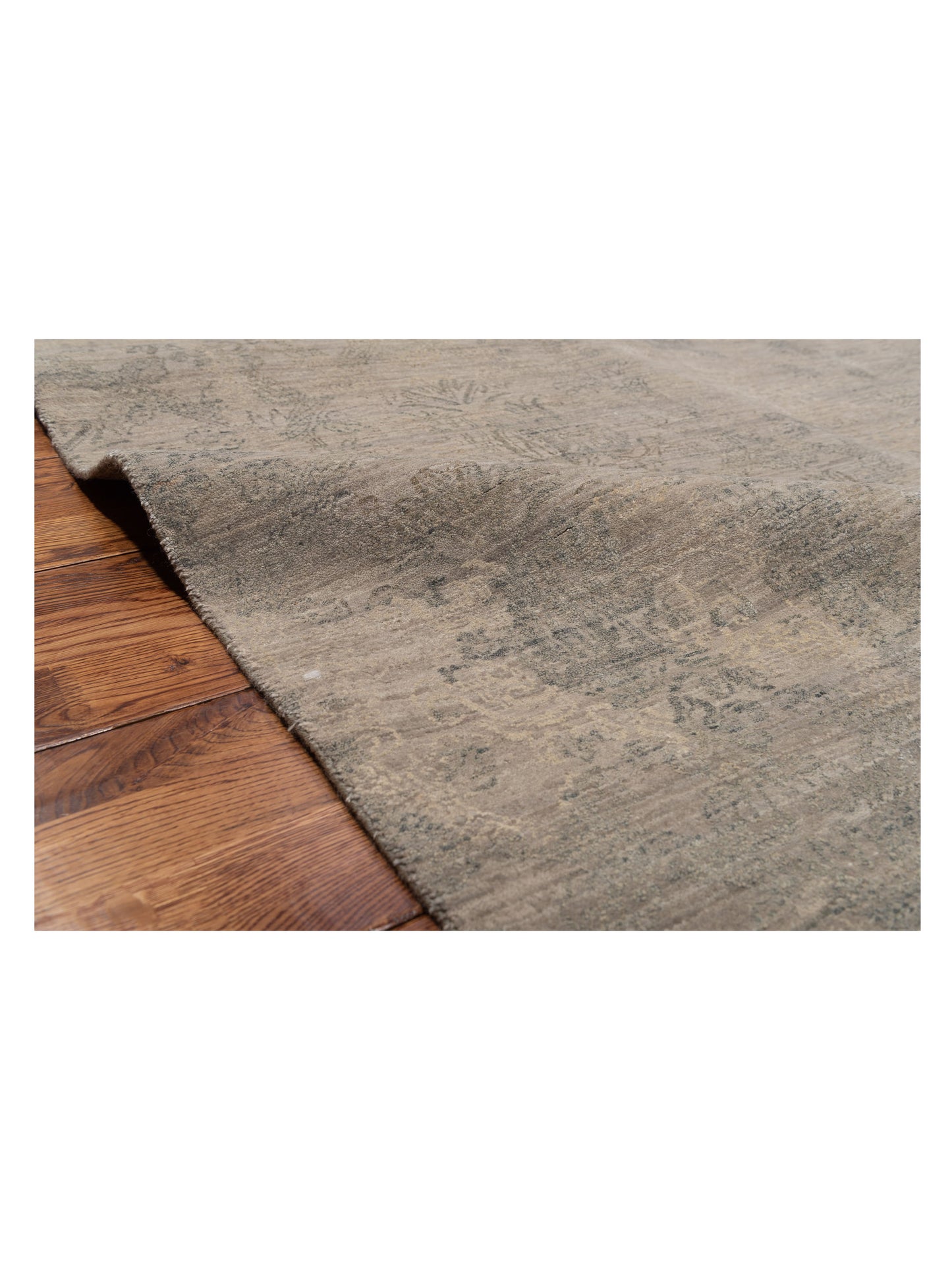 Dazzling 146435 Silver Green 8.2x10.1 Hand Knotted Rug