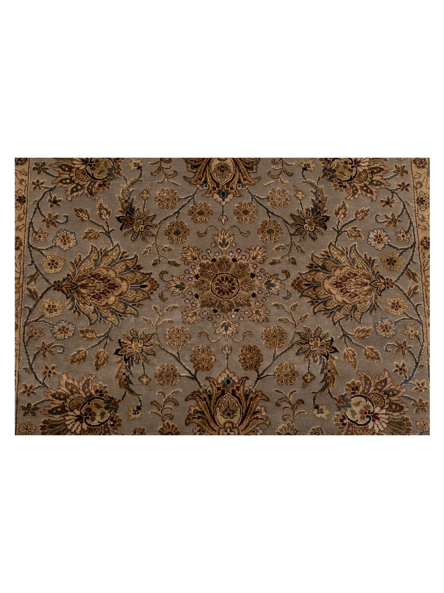 Imperial Silk 146442 Silver Ivory 4.1x6.1 Hand Knotted Rug
