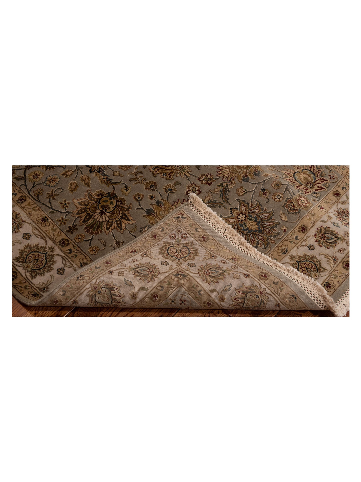 Imperial Silk 146442 Silver Ivory 4.1x6.1 Hand Knotted Rug