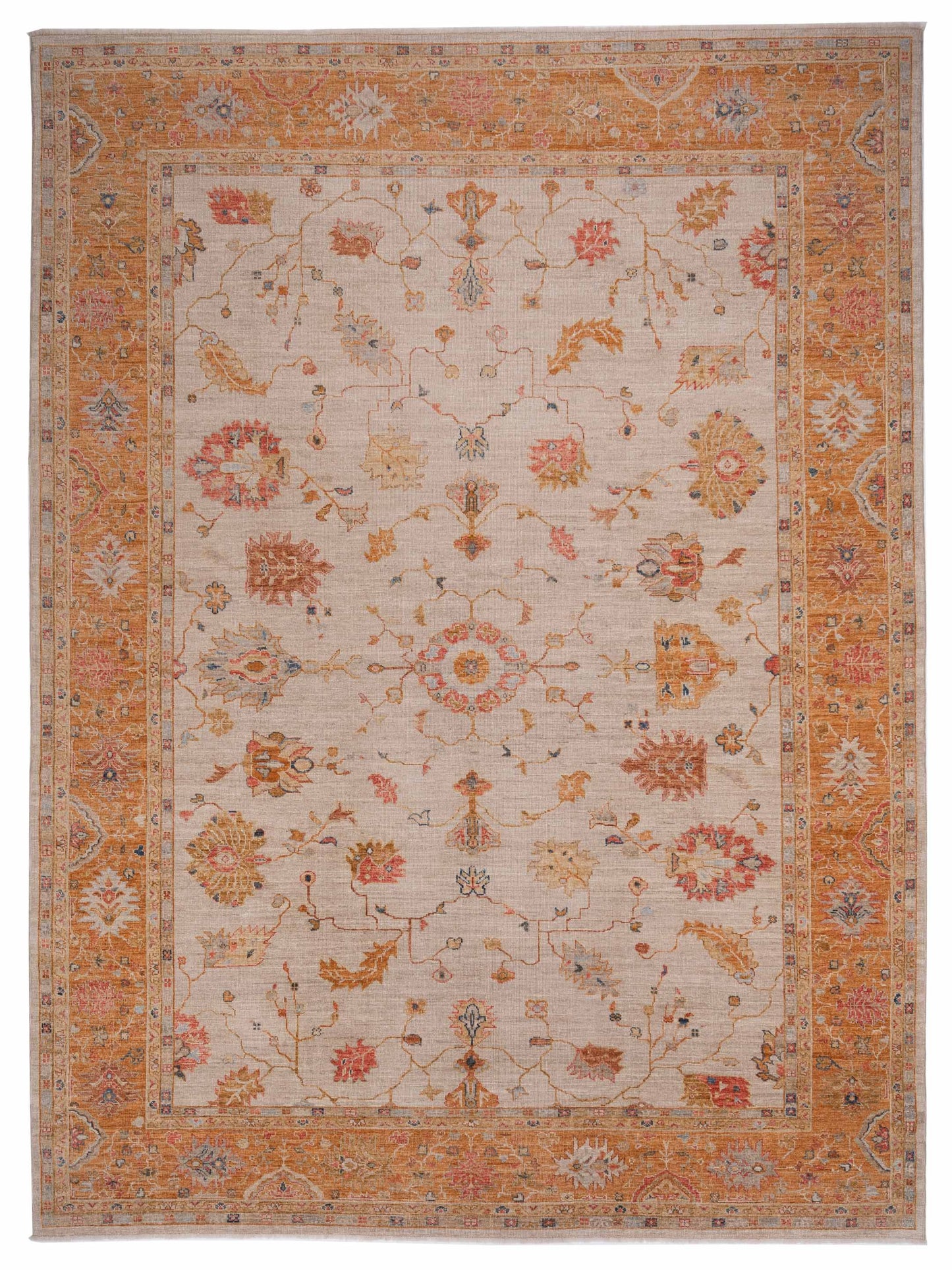 Anadol Angora Oushak Ivory Orange Traditional