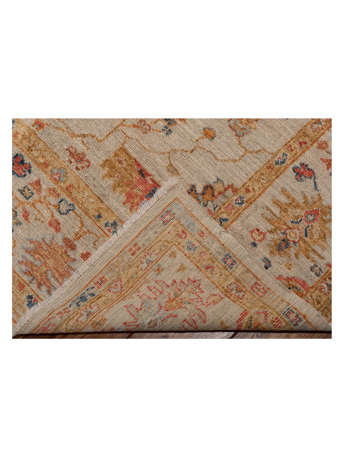 Angora Oushak 146451 Ivory Ivory 9.3x11.3 Hand Knotted Rug