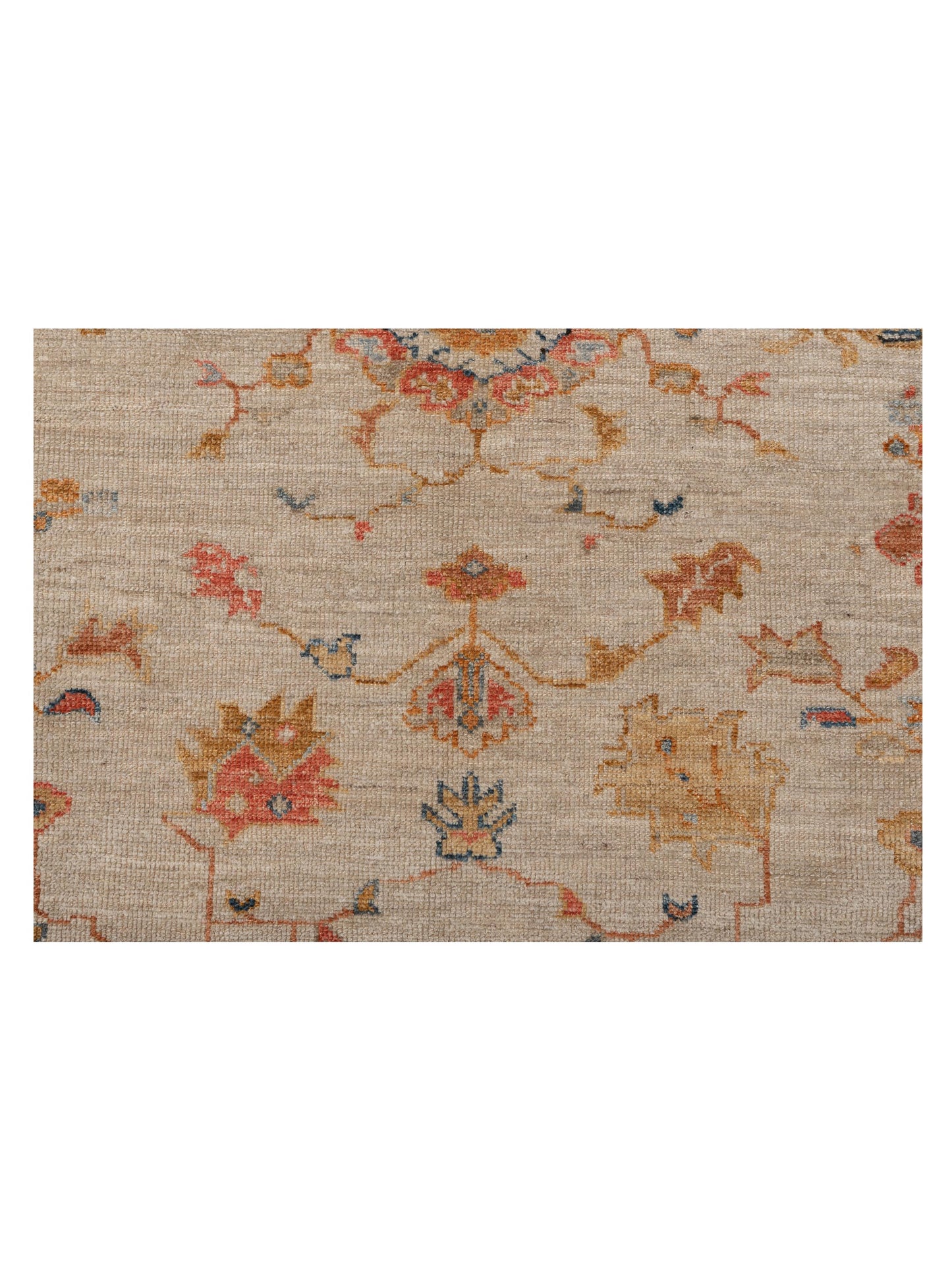 Angora Oushak 146451 Ivory Ivory 9.3x11.3 Hand Knotted Rug