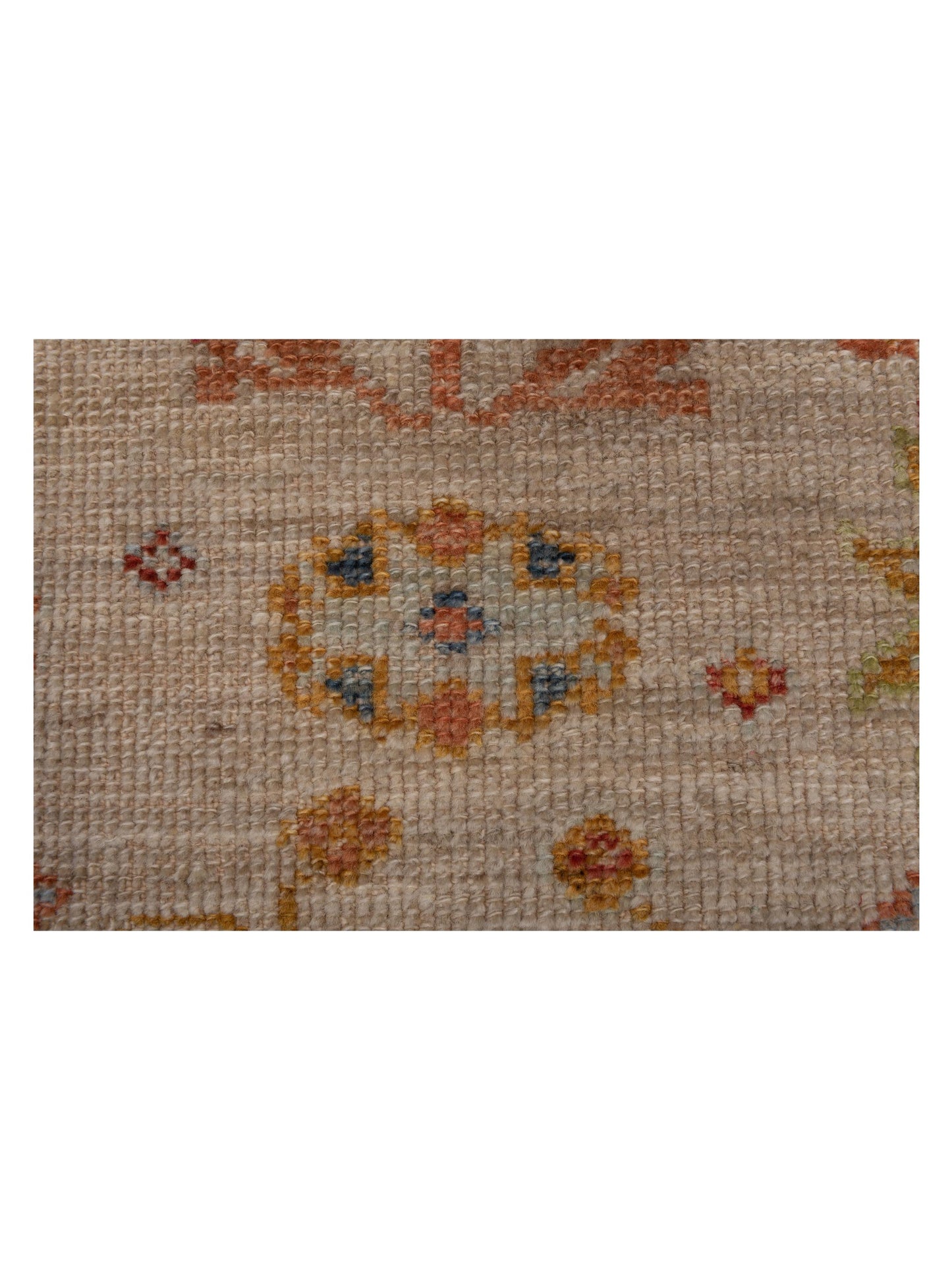 Angora Oushak 146498 Ivory Silver 2.7x13.9 Hand Knotted Rug