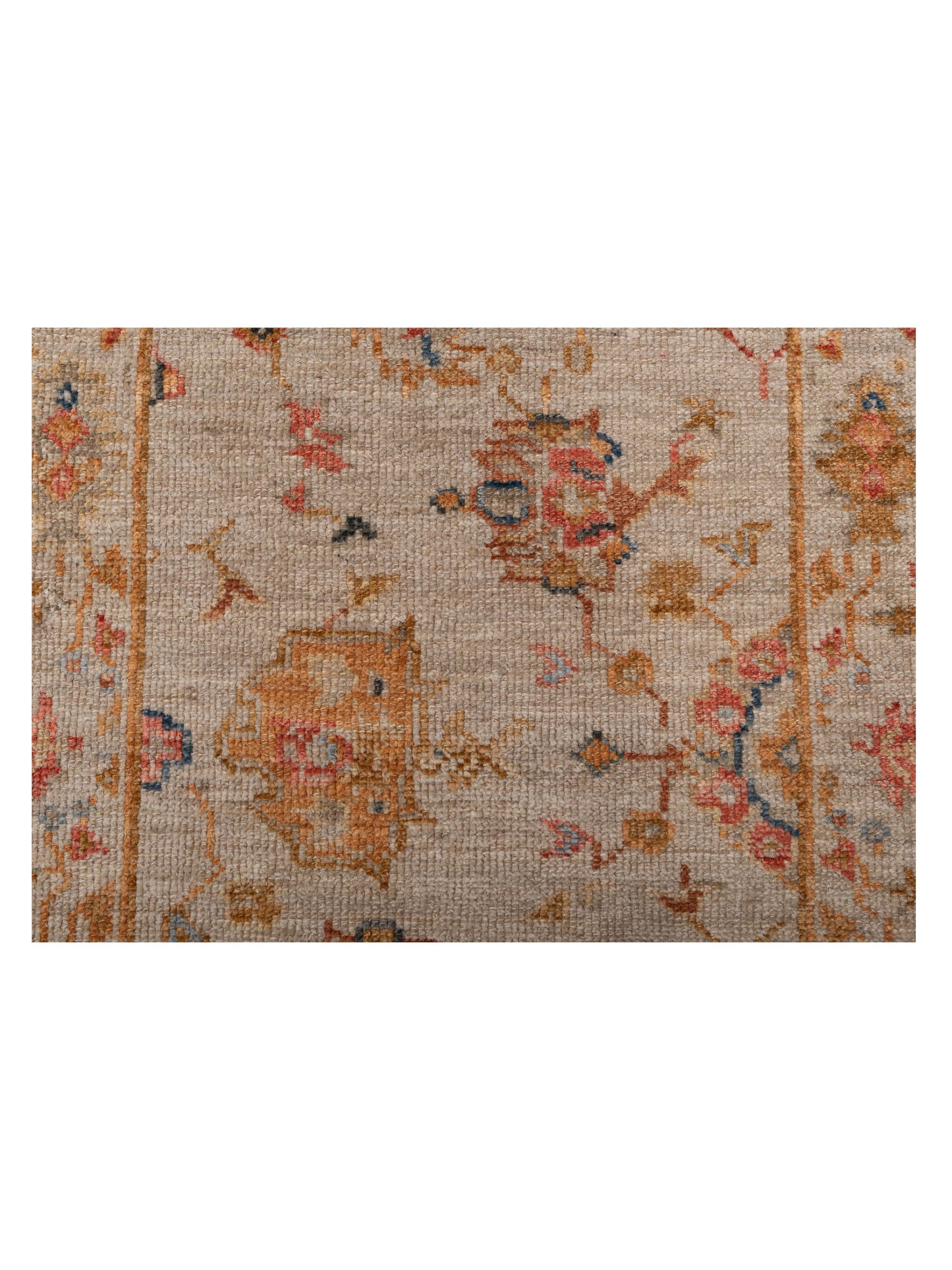 Angora Oushak 146501 Ivory Ivory 2.7x13.4 Hand Knotted Rug