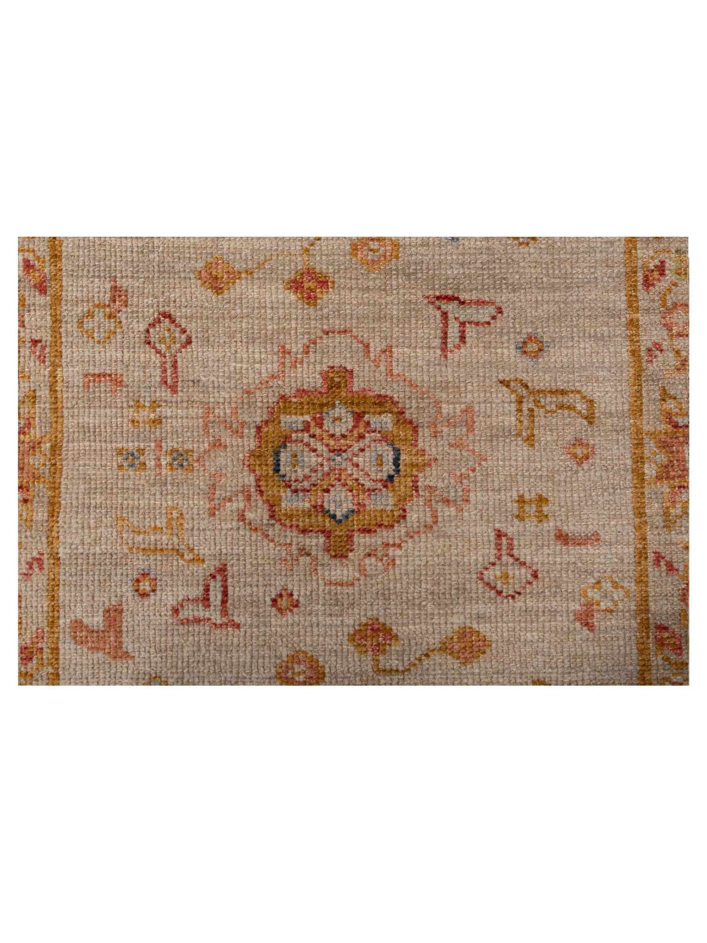 Angora Oushak 146502 Ivory Silver 2.7x13.6 Hand Knotted Rug