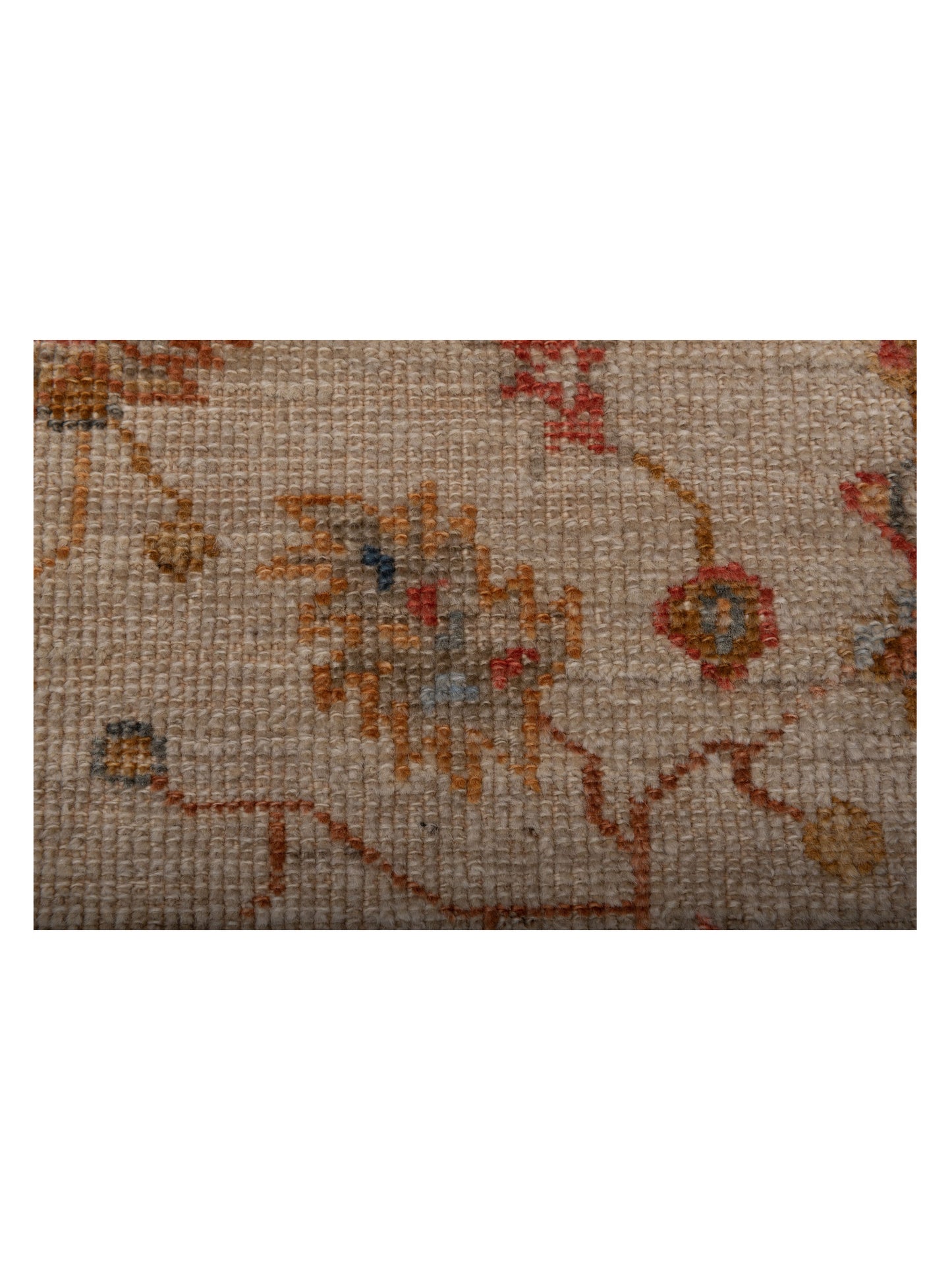 Angora Oushak 146511 Ivory Ivory 2.6x13.5 Hand Knotted Rug