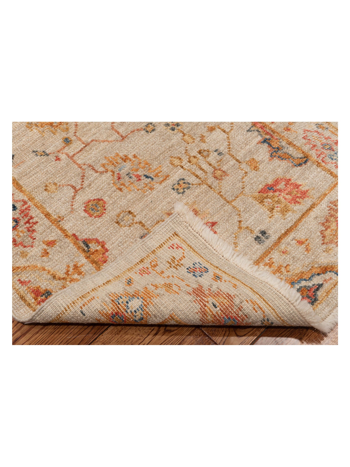Angora Oushak 146527 Ivory Ivory 2.8x9.11 Hand Knotted Rug