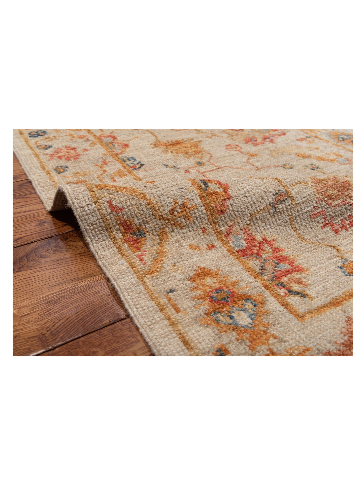 Angora Oushak 146527 Ivory Ivory 2.8x9.11 Hand Knotted Rug