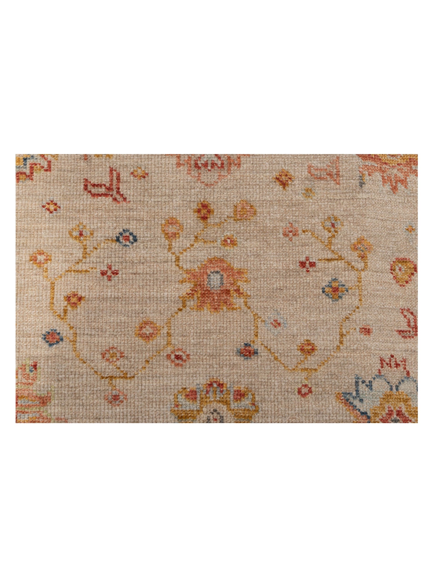 Angora Oushak 146548 Ivory Silver 4.1x6.1 Hand Knotted Rug