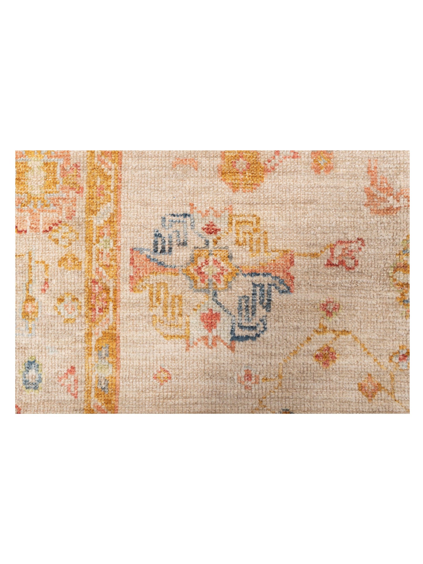 Angora Oushak 146551 Ivory Silver 5x6.7 Hand Knotted Rug