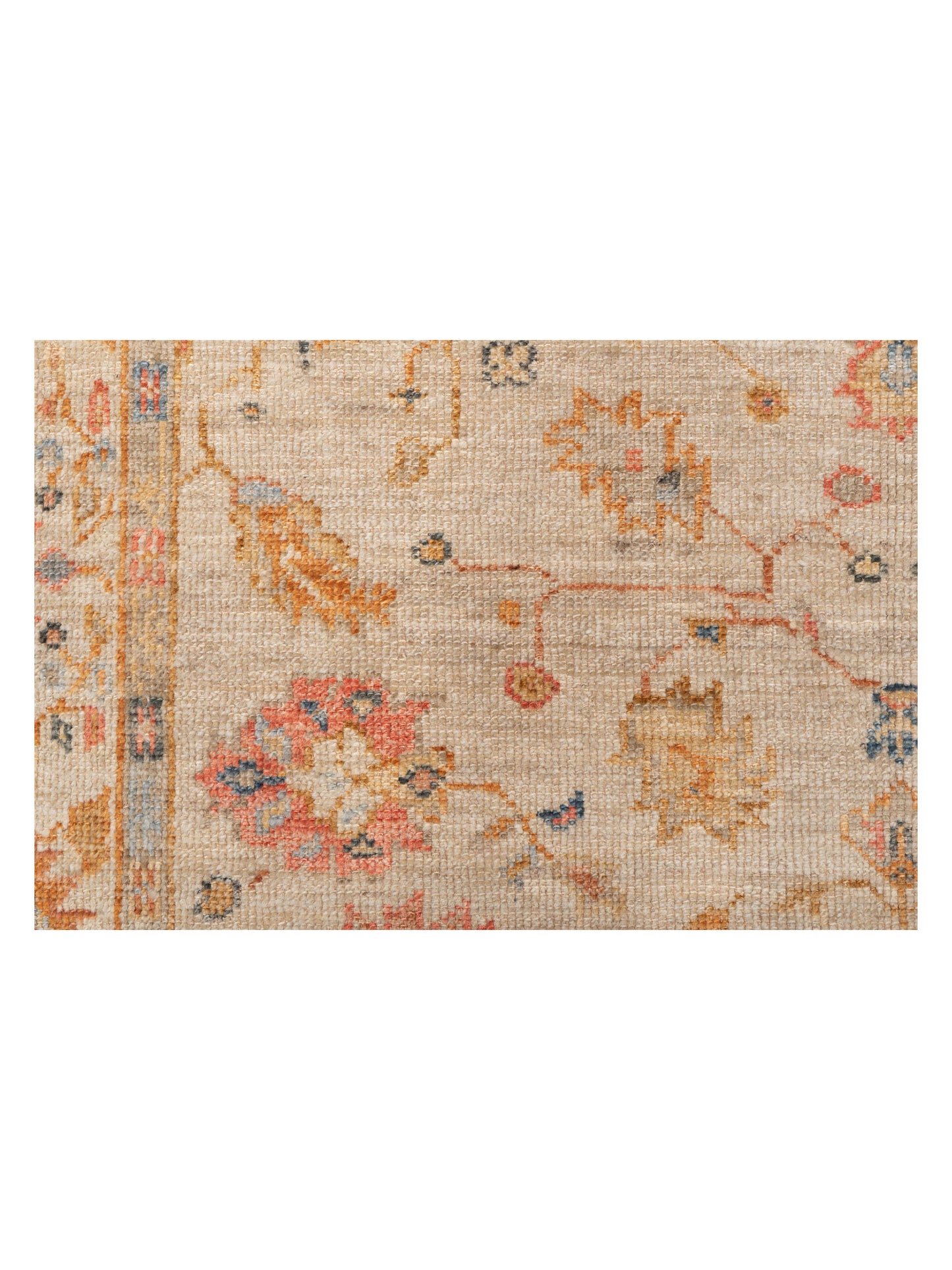 Angora Oushak 146552 Ivory Ivory 5.1x6.9 Hand Knotted Rug