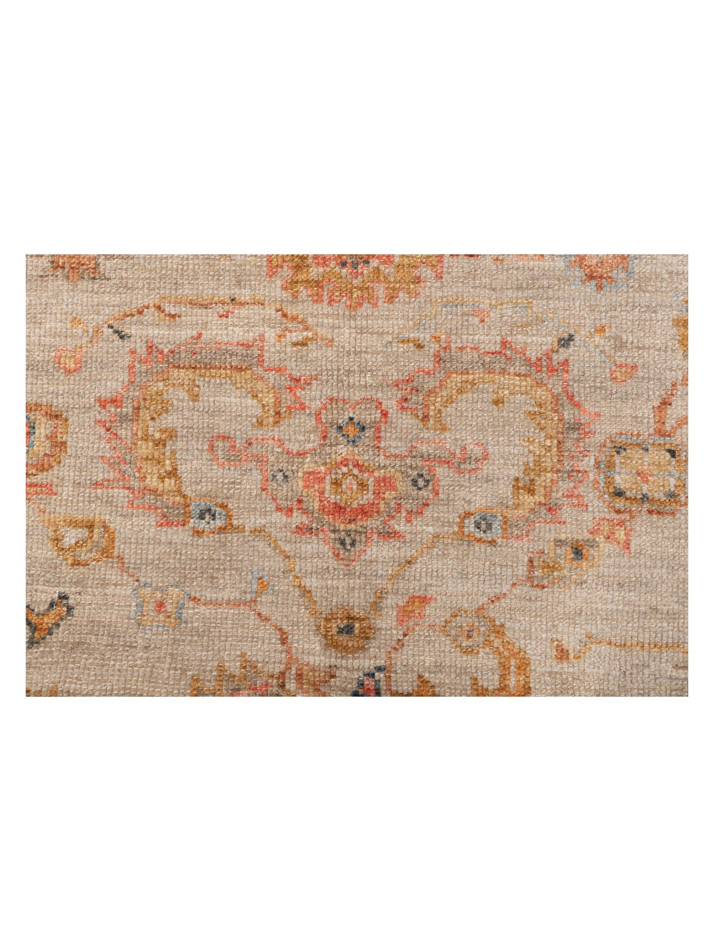 Angora Oushak 146555 Ivory Ivory 5.2x6.10 Hand Knotted Rug