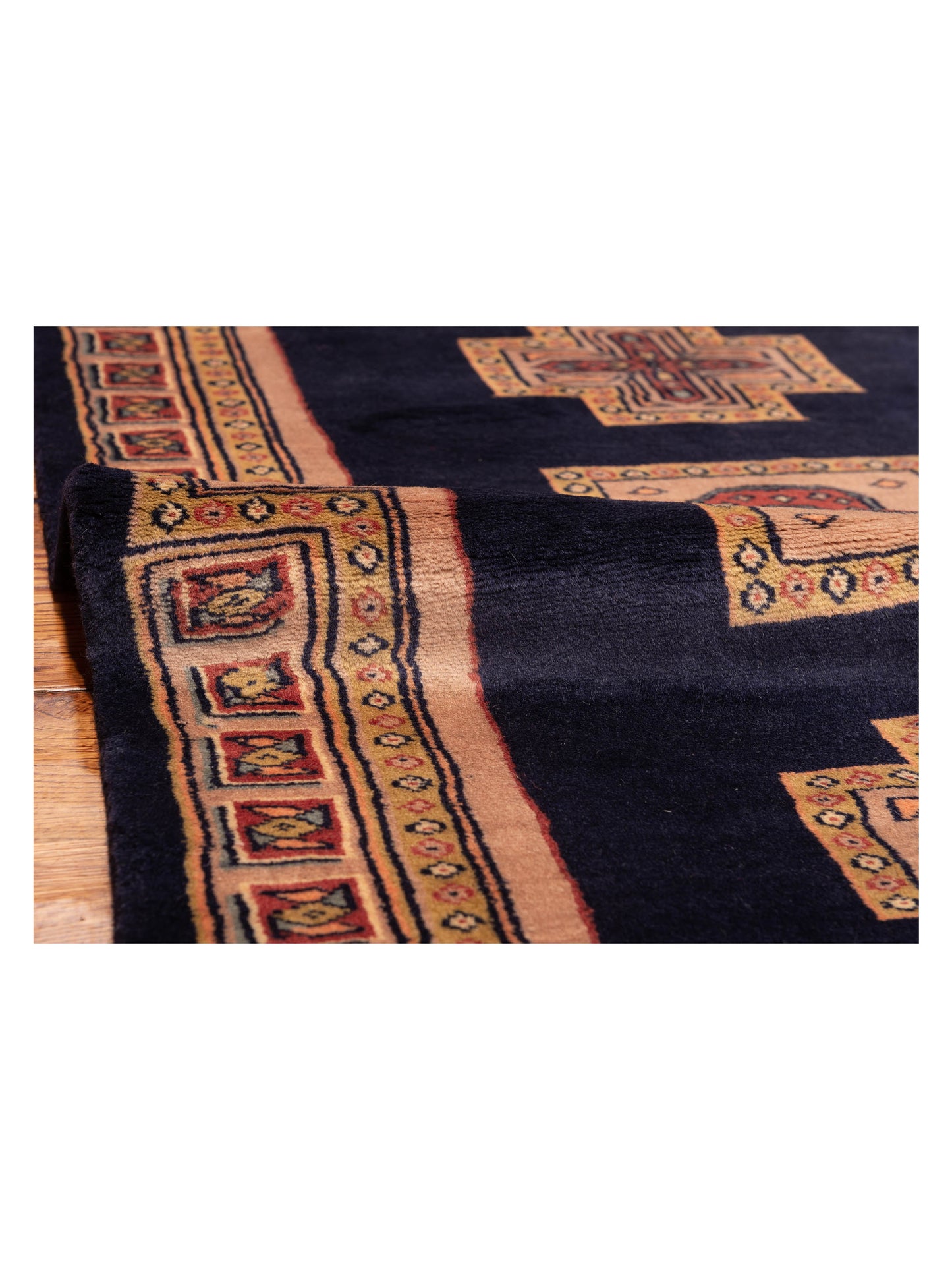 Bokhara 146616 Black Cream 2.7x3.11 Hand Knotted Rug