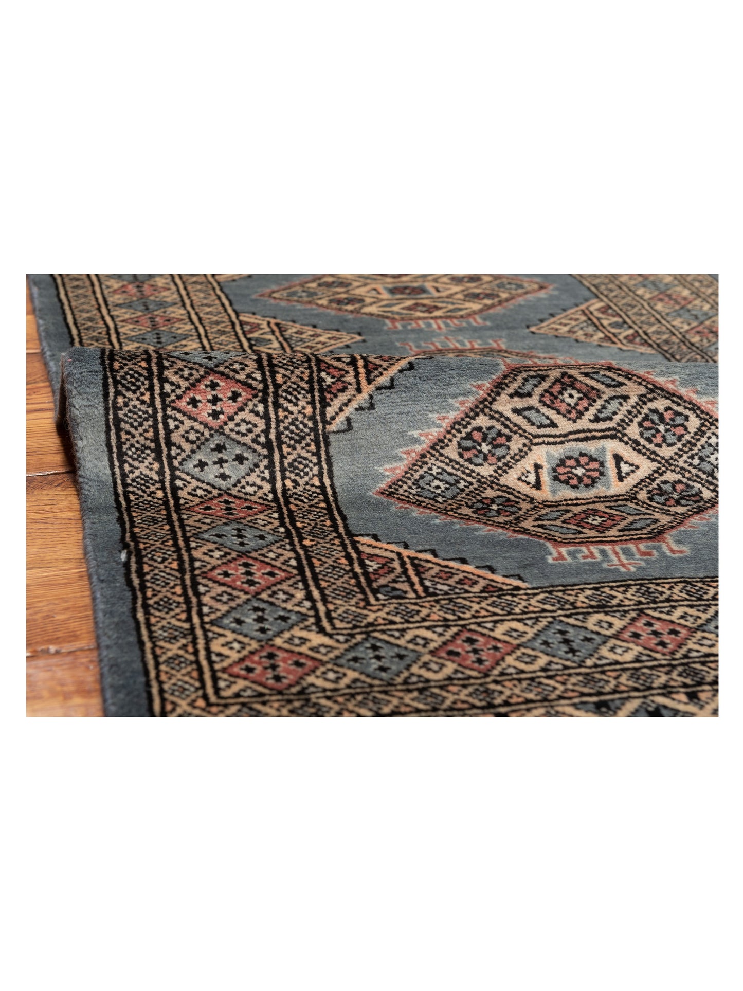 Bokhara 146632 Blue Beige 2.1x3.10 Hand Knotted Rug
