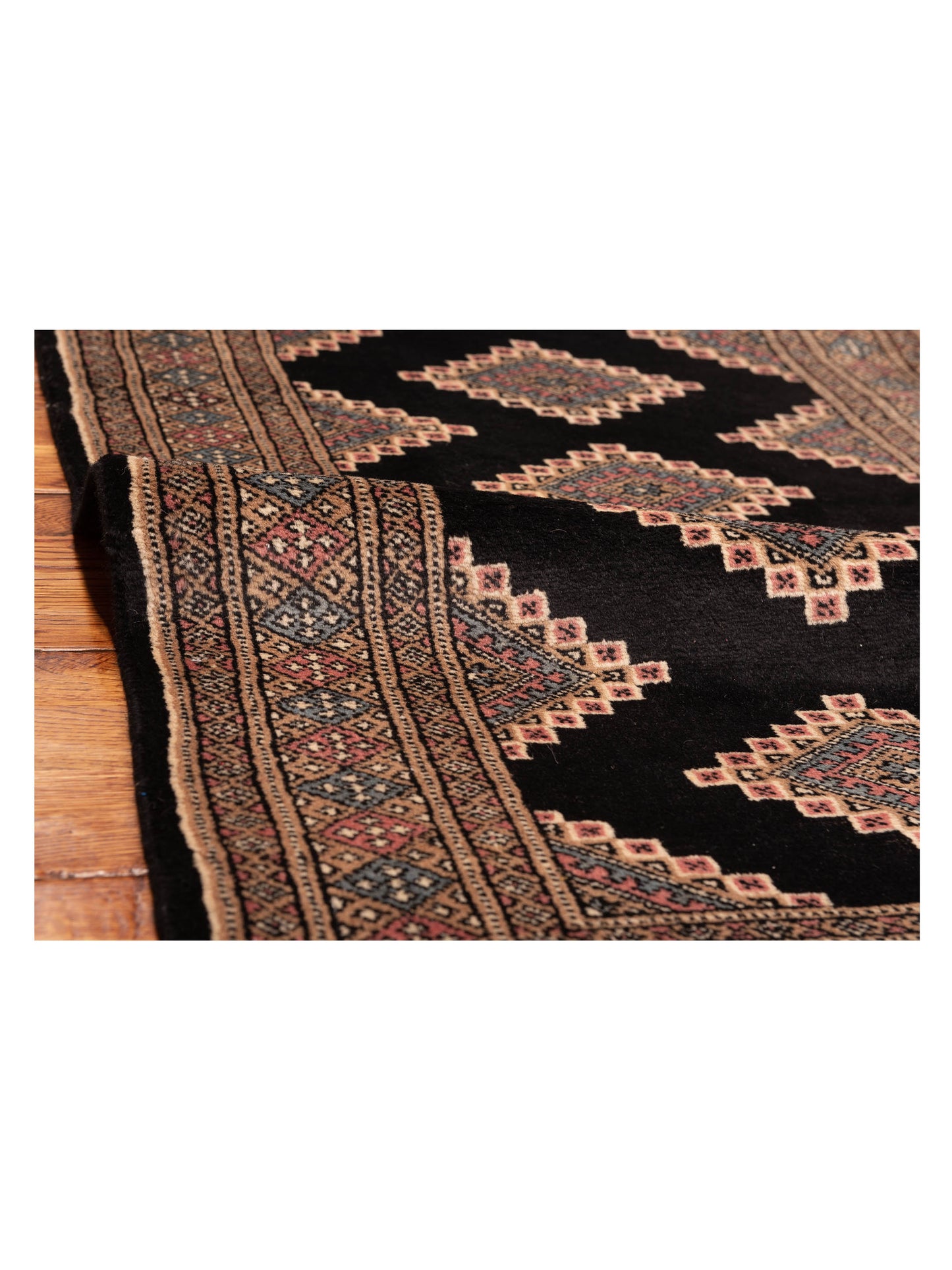 Bokhara 146636 Black Beige 2.7x4.4 Hand Knotted Rug