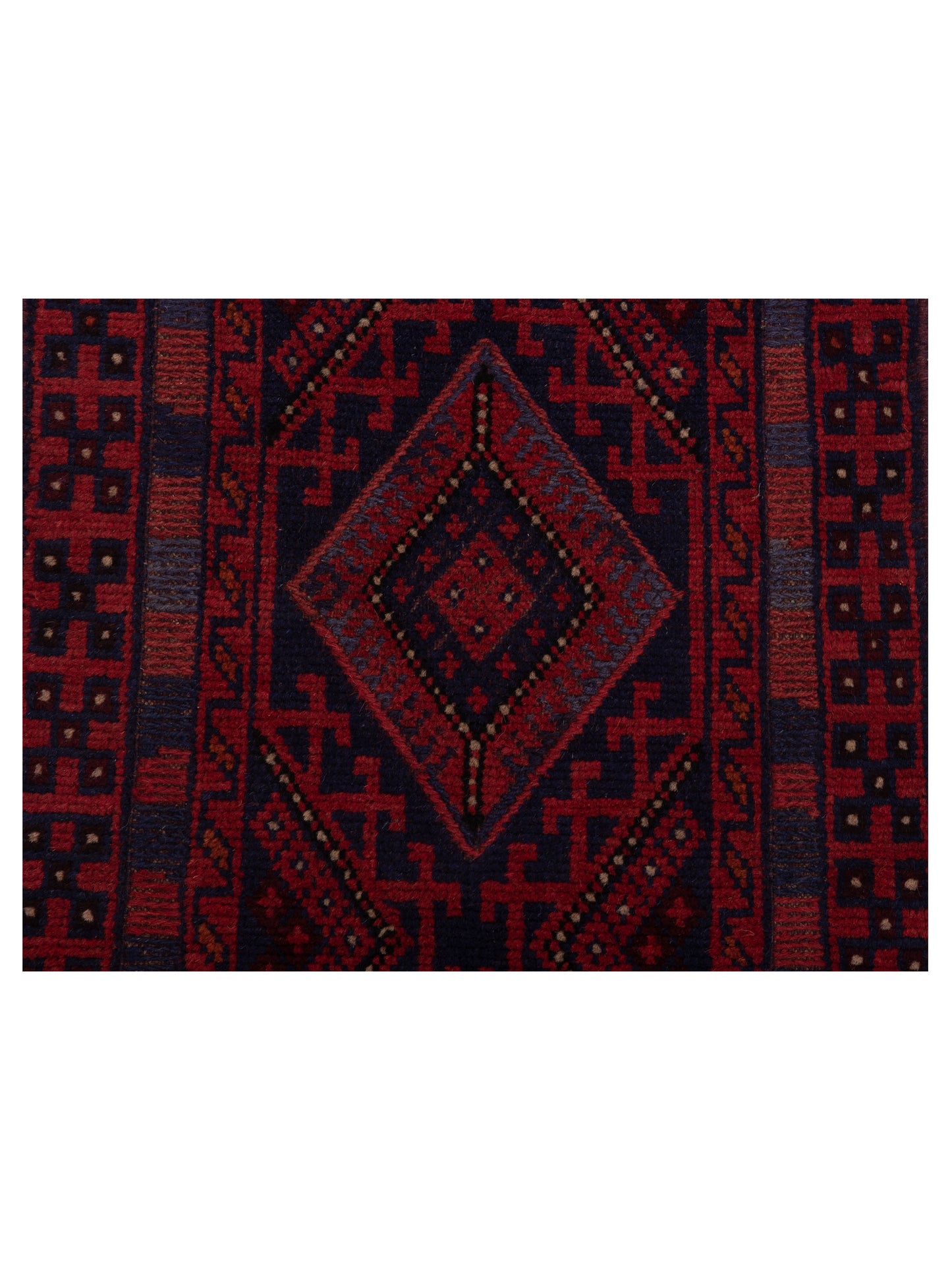 Afghan Soumak 146649 Charcoal Red 2.2x8.3 Hand Woven Rug