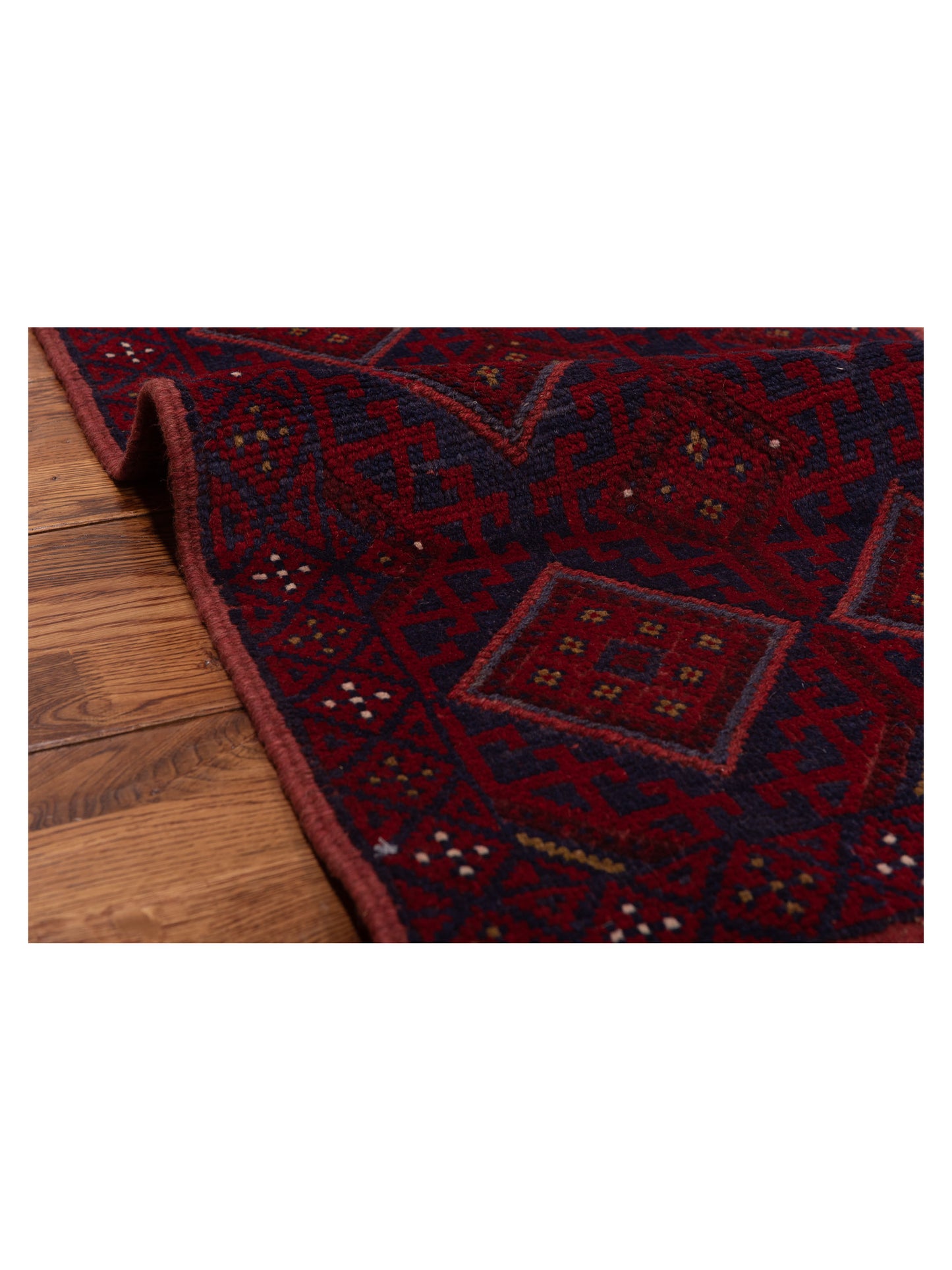 Afghan Soumak 146651 Charcoal Red 2x8.3 Hand Woven Rug