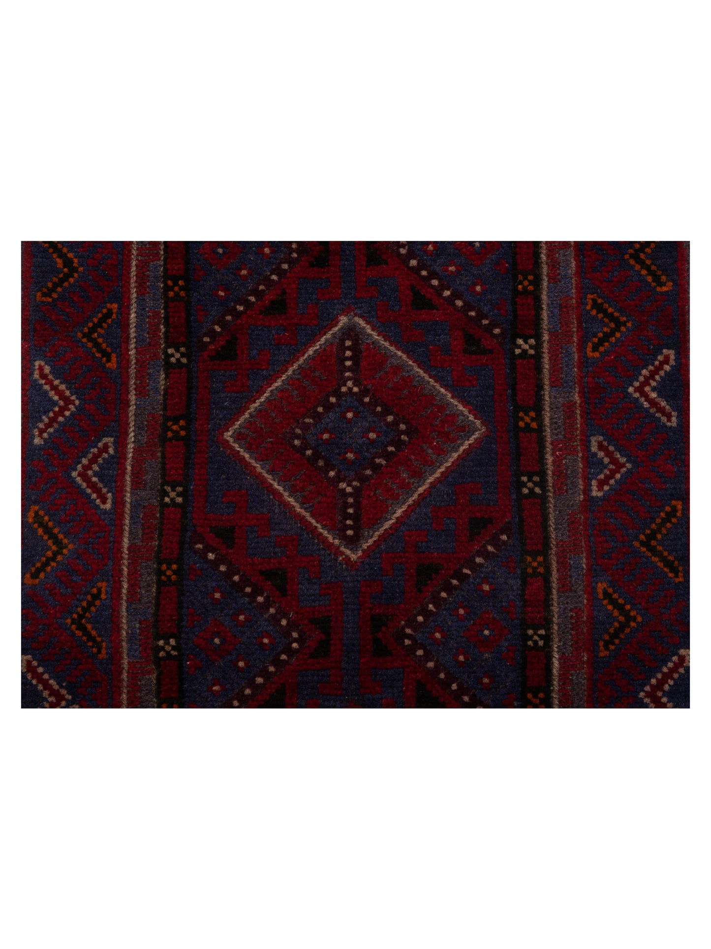 Afghan Soumak 146652 Charcoal Red 2x8.4 Hand Woven Rug