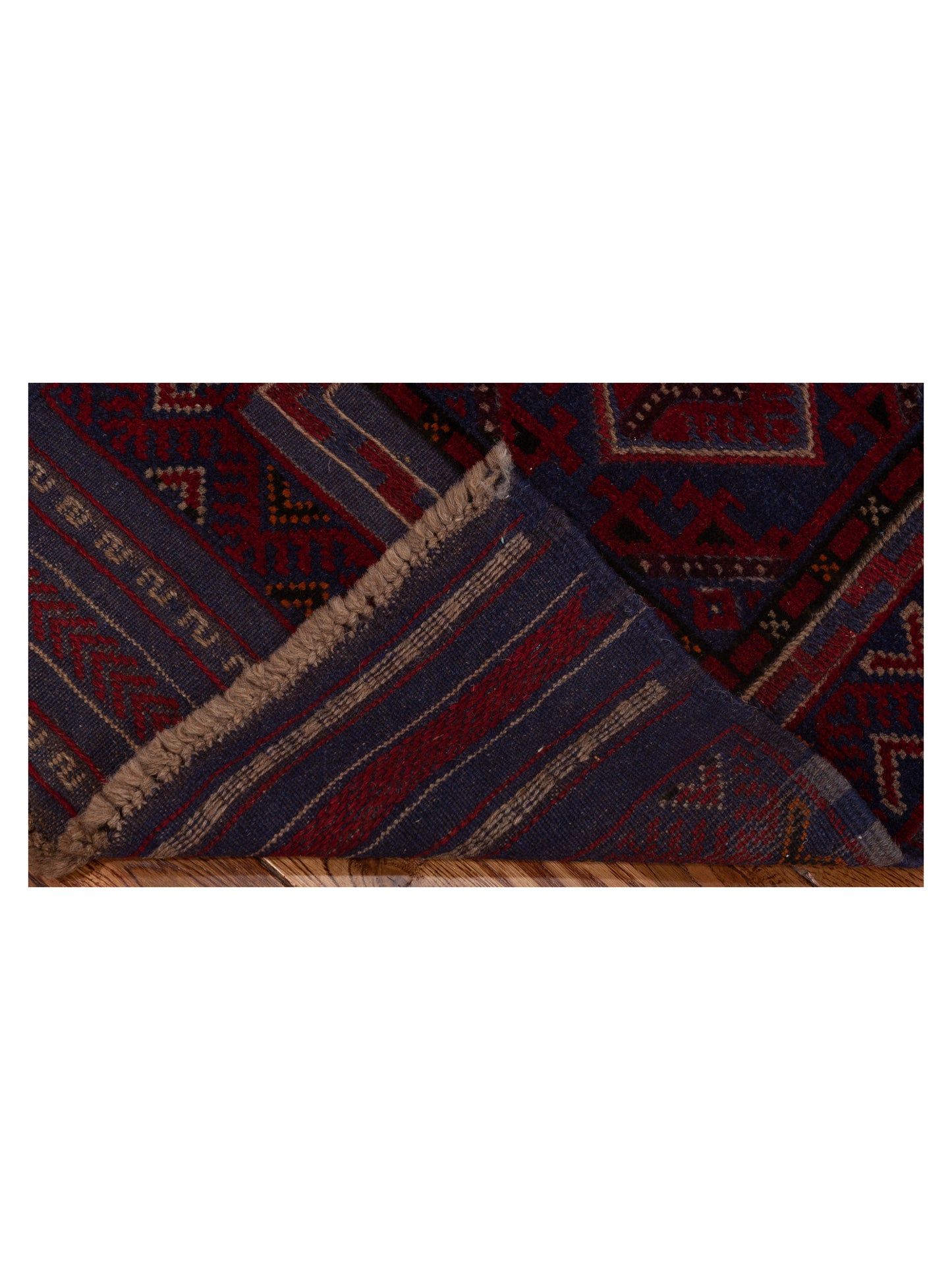 Afghan Soumak 146652 Charcoal Red 2x8.4 Hand Woven Rug