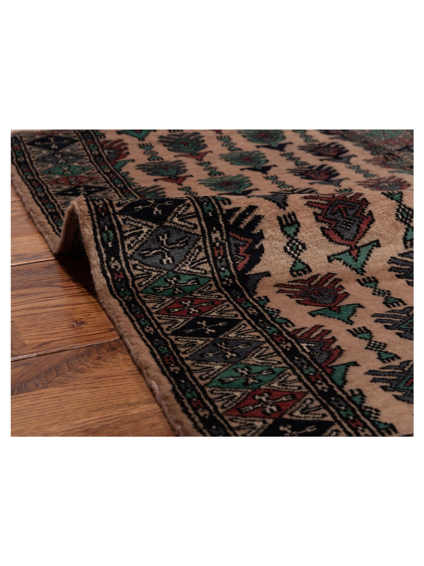 Bokhara 146667 Beige Black 2.4x4.5 Hand Knotted Rug